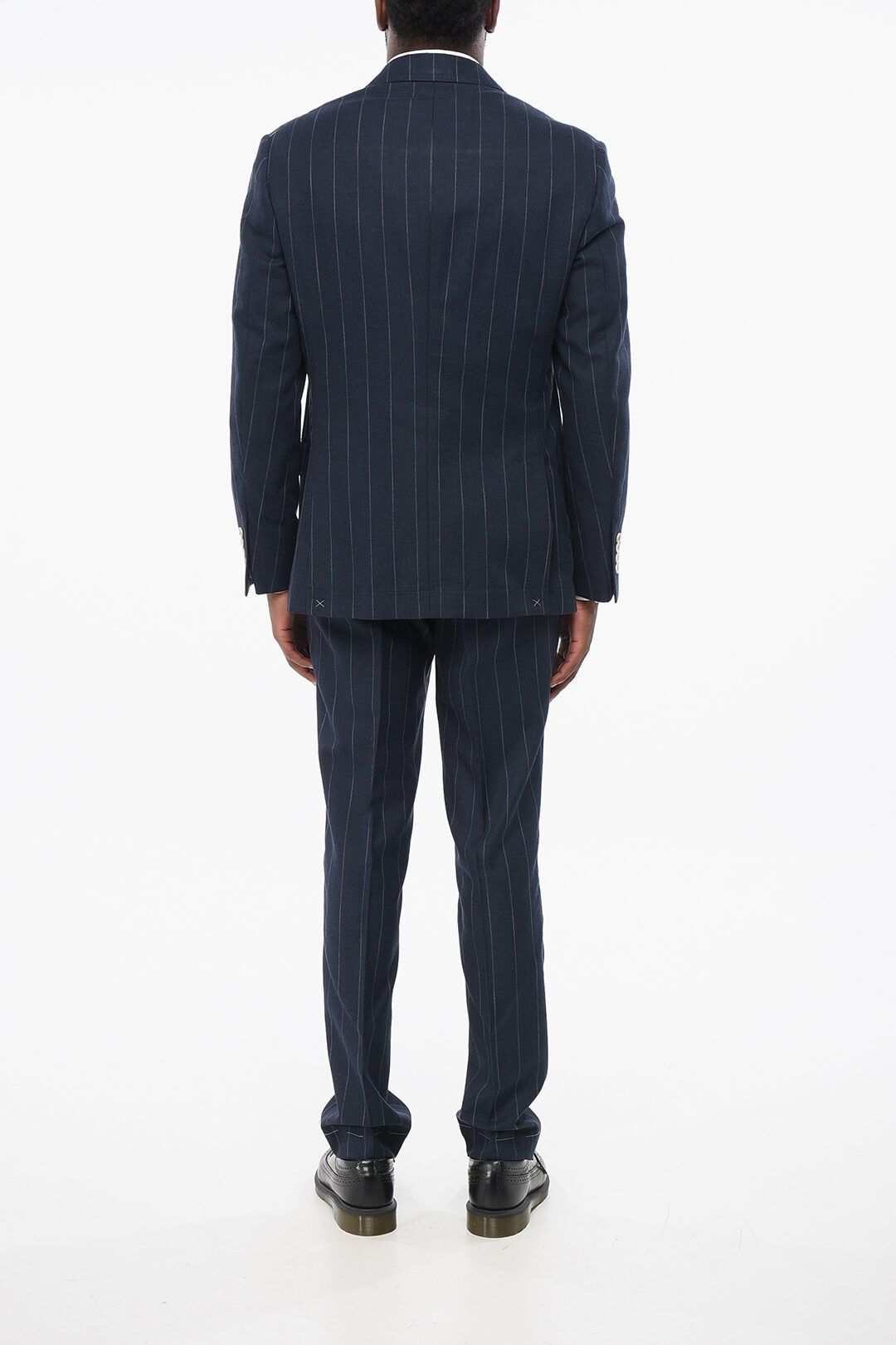 Brunello Cucinelli og1mm0725 3-Pocketed Cotton Blend Suit in Blue Size US XL / EU 56 / 4 - 4 Thumbnail