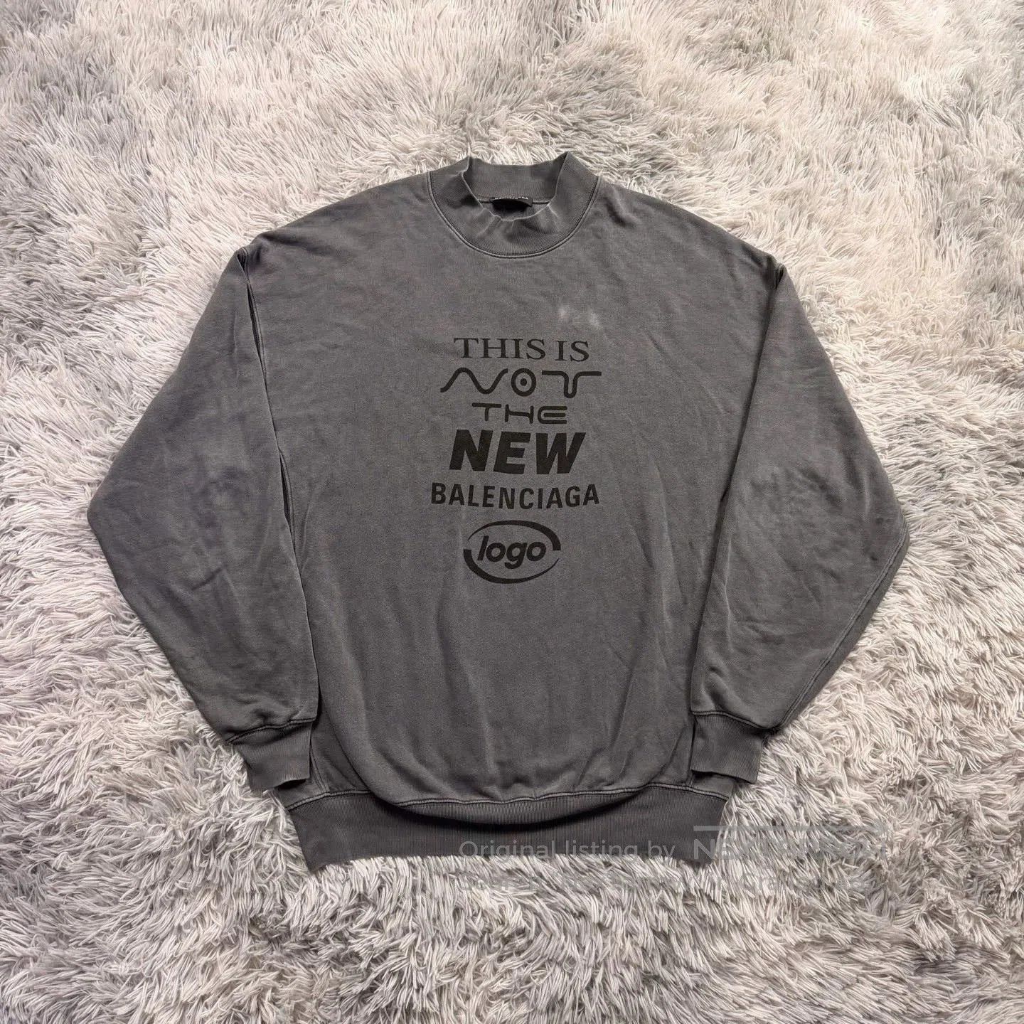 Balenciaga balenciaga vintage washed sweatshirt in gray. Size US XS / EU 42 / 0 - 1 Thumbnail