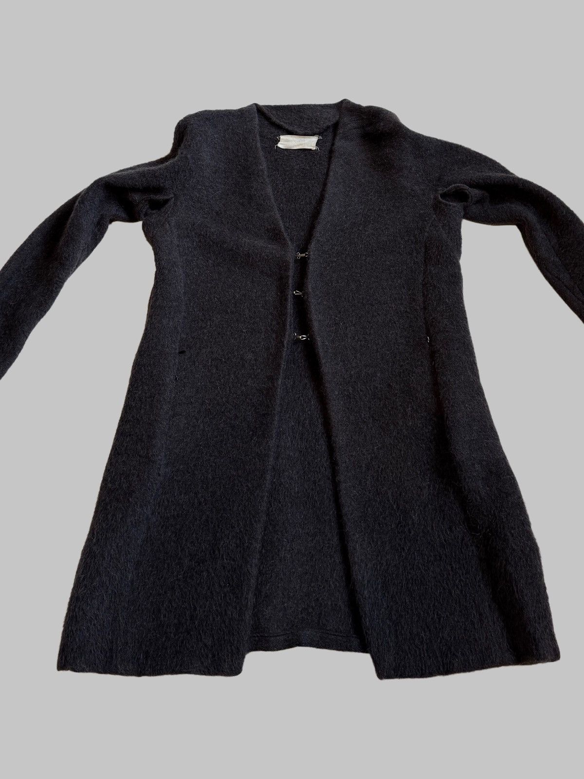 Maison Margiela FW1991 Metal Hook Mohair Coat Open Armpits and Zipped Vents Size L / US 10 / IT 46 - 16 Thumbnail