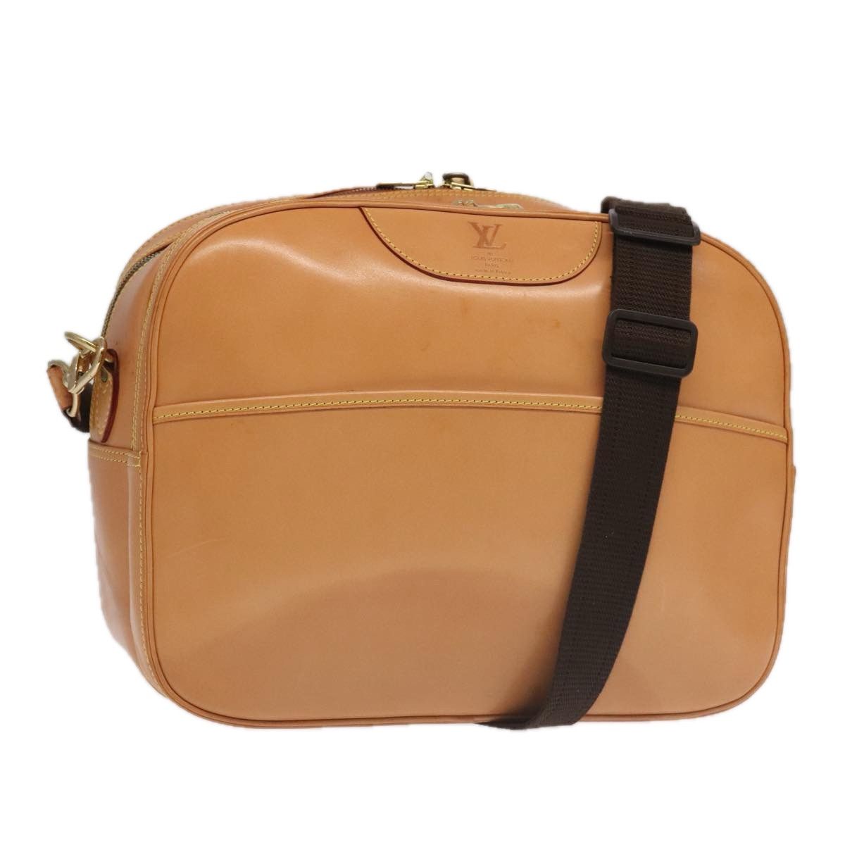 Reporter Beige Leather Shoulder Bag (Pre-Owned)