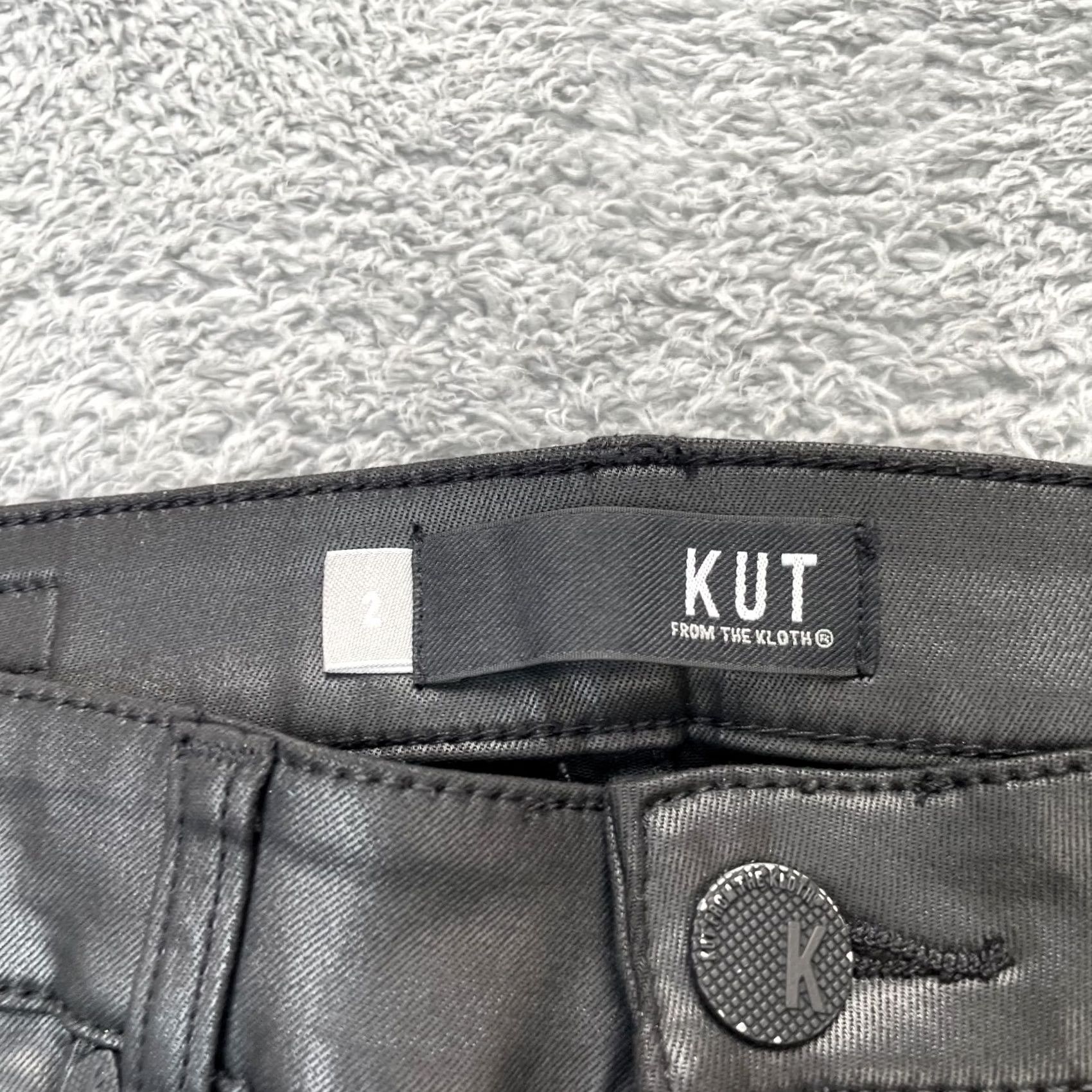 Vintage KUT from the Kloth Pants Womens 2 Black Donna Fab Ab Ankle Skinny Faux Leather Size 26" / US 2 / IT 38 - 3 Thumbnail