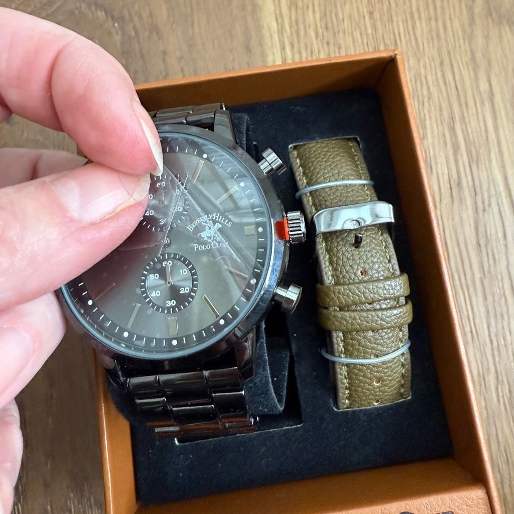 Beverly Hills Polo Club NIB Beverly Hills Polo Club Watch 2 Bands Gunmetal Line Brow Size ONE SIZE - 4 Thumbnail
