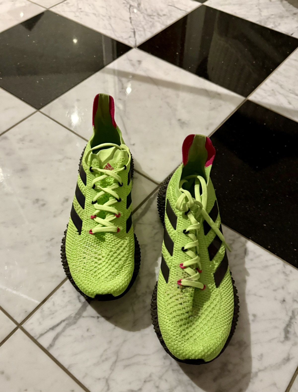 Adidas Reflective neon Green 3D Print runners Size US 9.5 / EU 42-43 - 6 Thumbnail