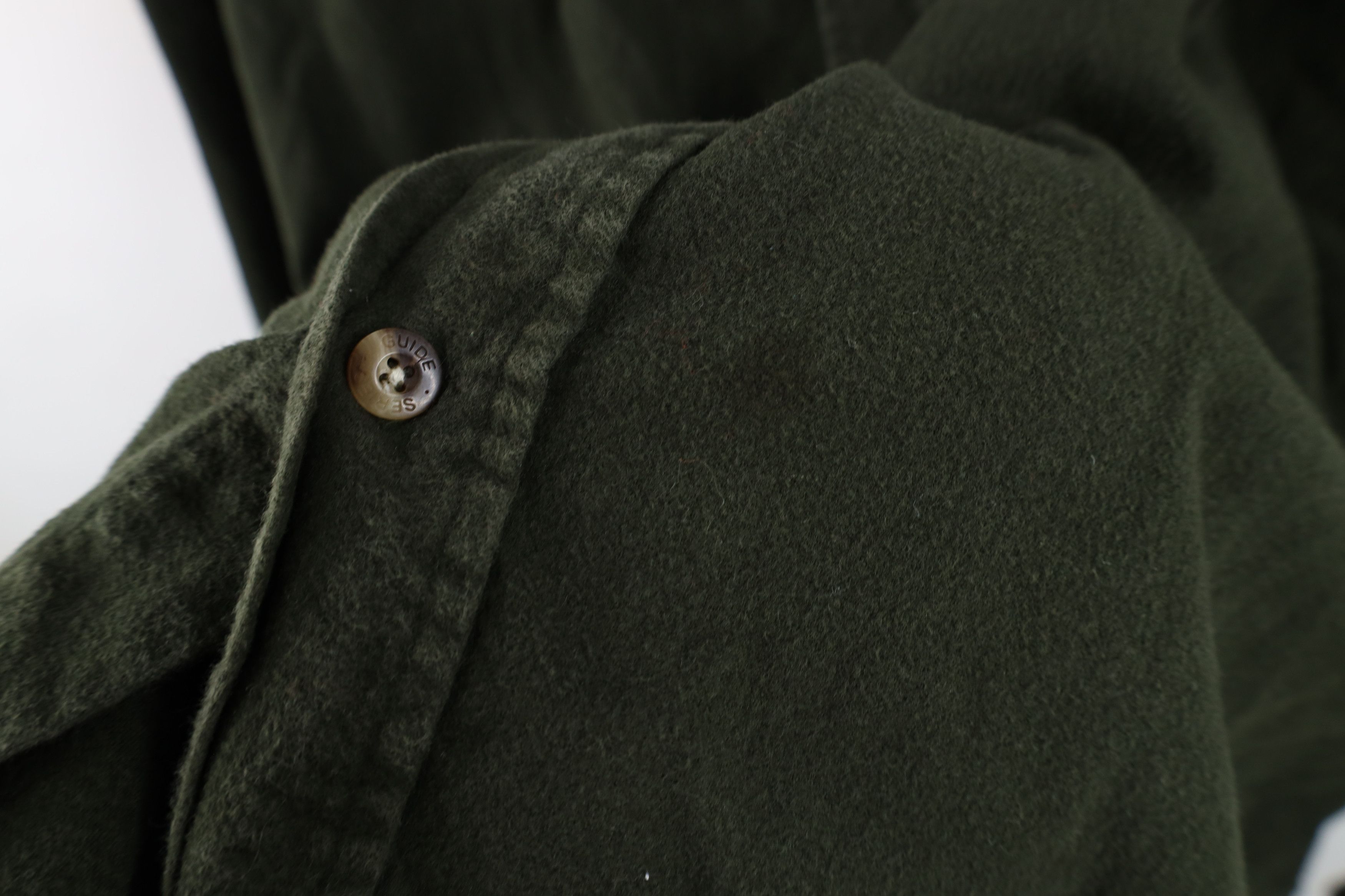 Vintage Vintage 90s Streetwear Chamois Collared Button Shirt Green Size US XXL / EU 58 / 5 - 8 Thumbnail