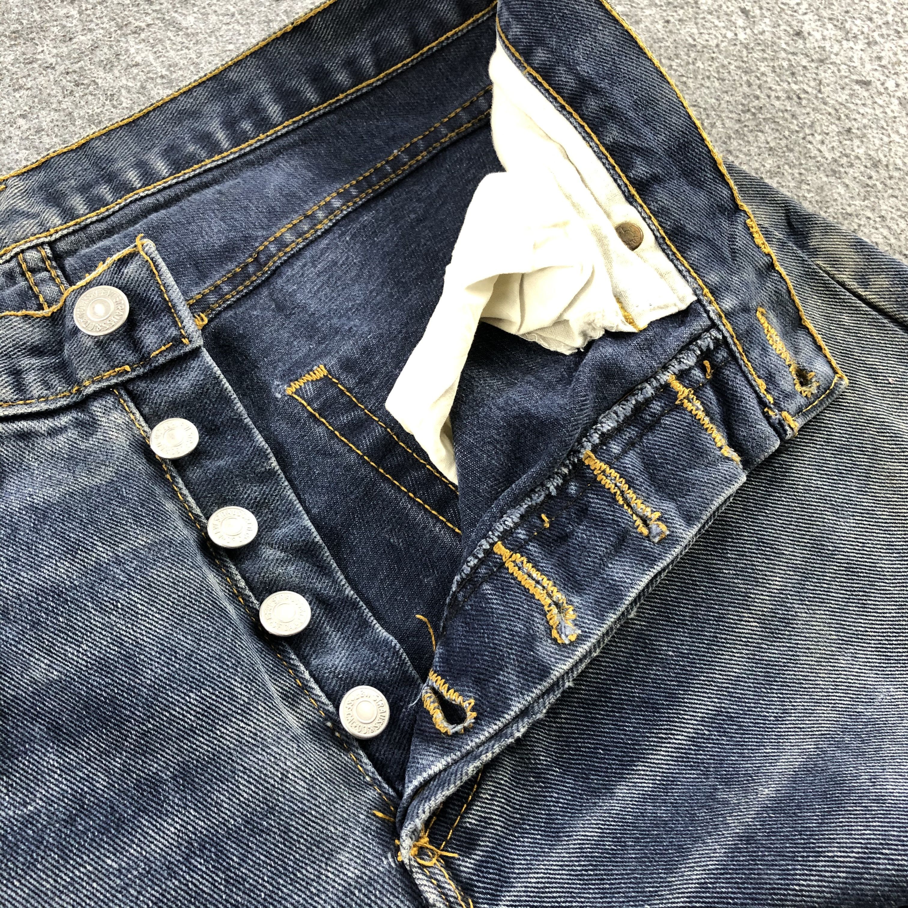 Levi's 90s Vintage Ripped Levis 501 Earth Tone Jeans-J1563 Size US 32 / EU 48 - 11 Thumbnail