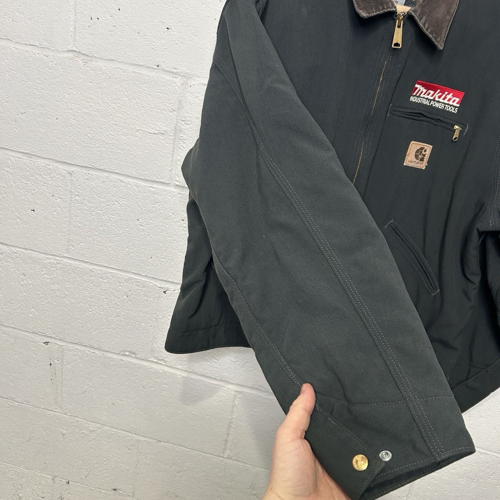 Carhartt Vintage Carhartt Blanket-Lined Detroit Jacket “Charcoal” Size US XL / EU 56 / 4 - 9 Thumbnail