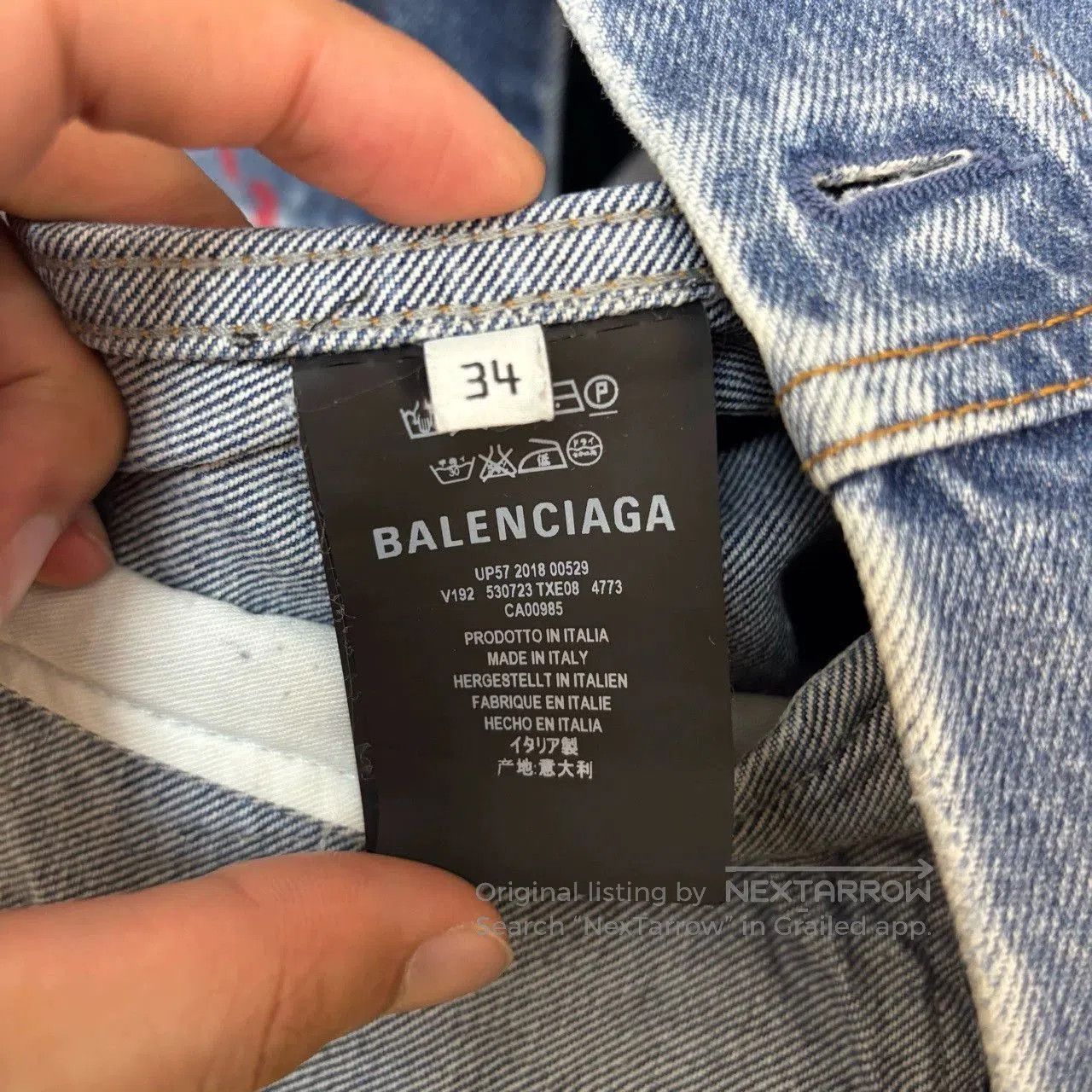 Balenciaga balenciaga graffiti print denim jacket. Size US XS / EU 42 / 0 - 4 Thumbnail