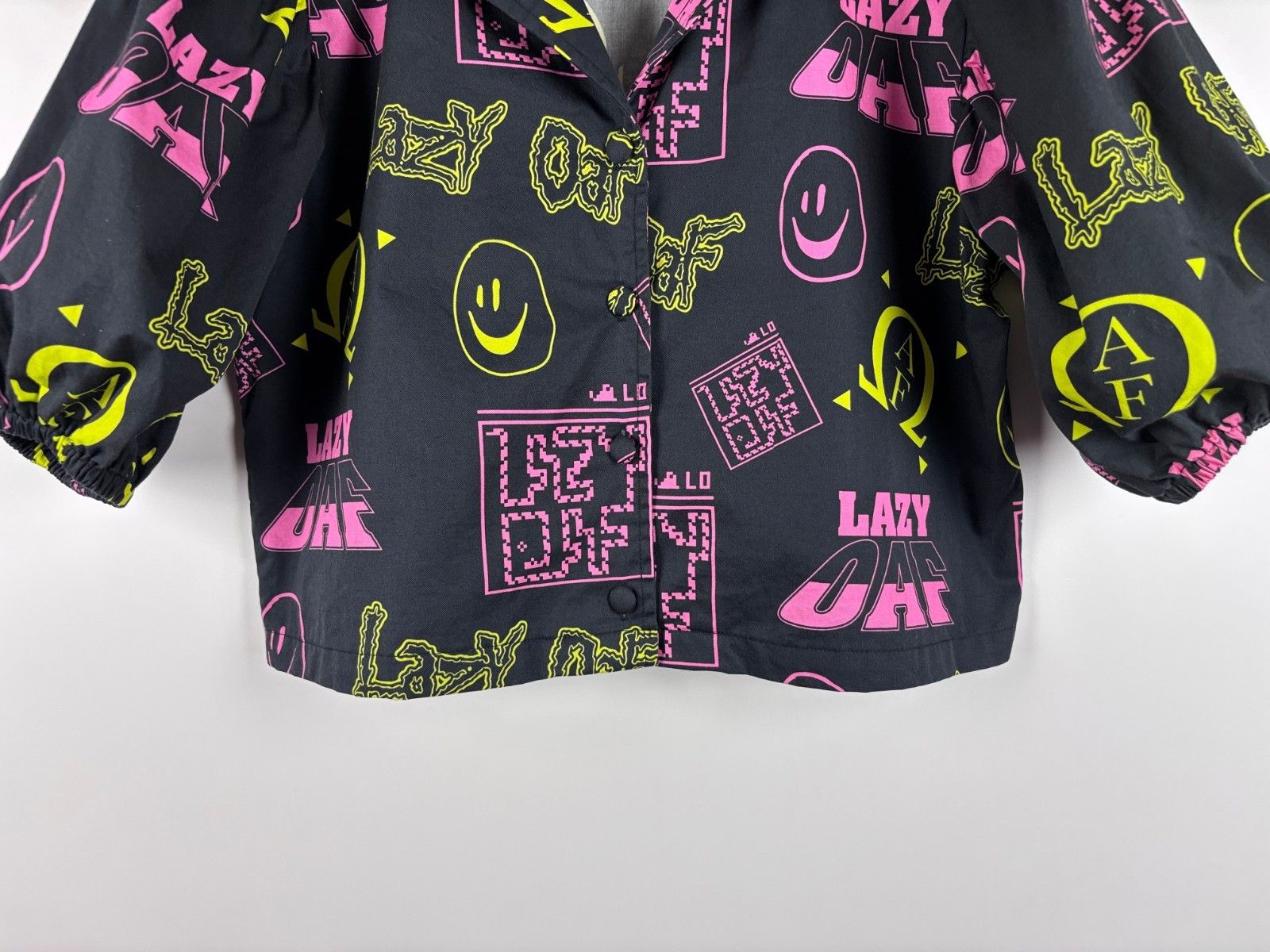 Lazy Oaf Lazy Oaf Button Down Shirt Colorful Top Black Size US 6 Size M / US 6-8 / IT 42-44 - 3 Thumbnail