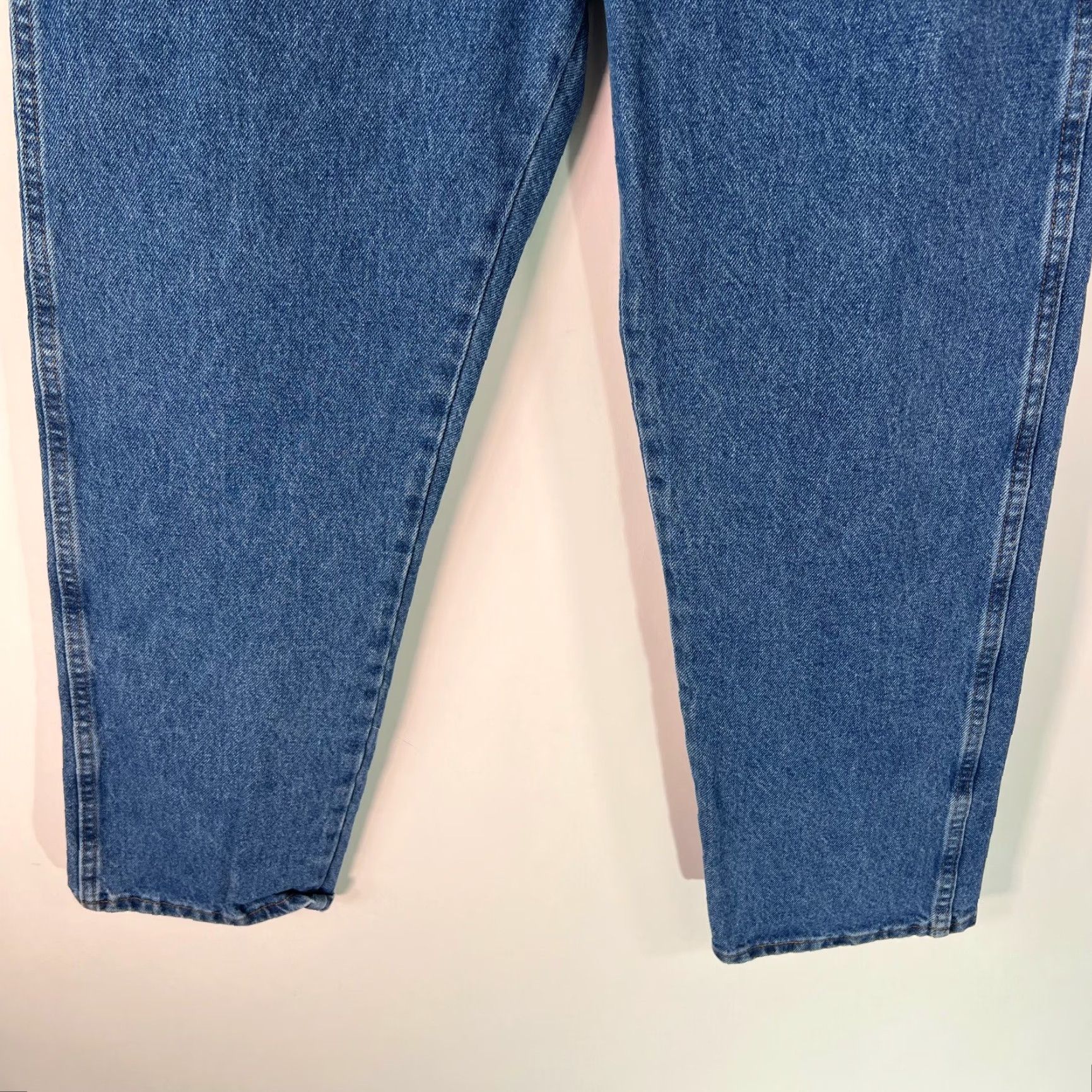 Denime RUSTLER Jeans Men 34X29 Blue Denim Regular Straight 100% Cotton Belt Loops Pockets Mens Size US 34 / EU 50 - 5 Thumbnail