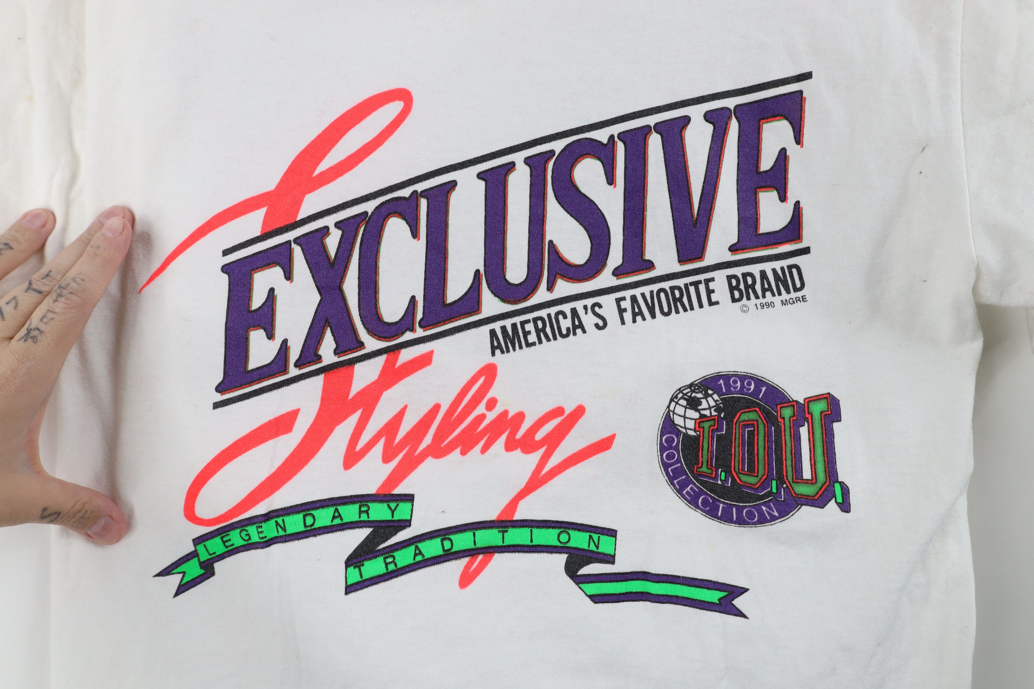 Vintage Vintage 90s IOU Skateboarding Short Sleeve T-Shirt USA Size US M / EU 48-50 / 2 - 4 Thumbnail