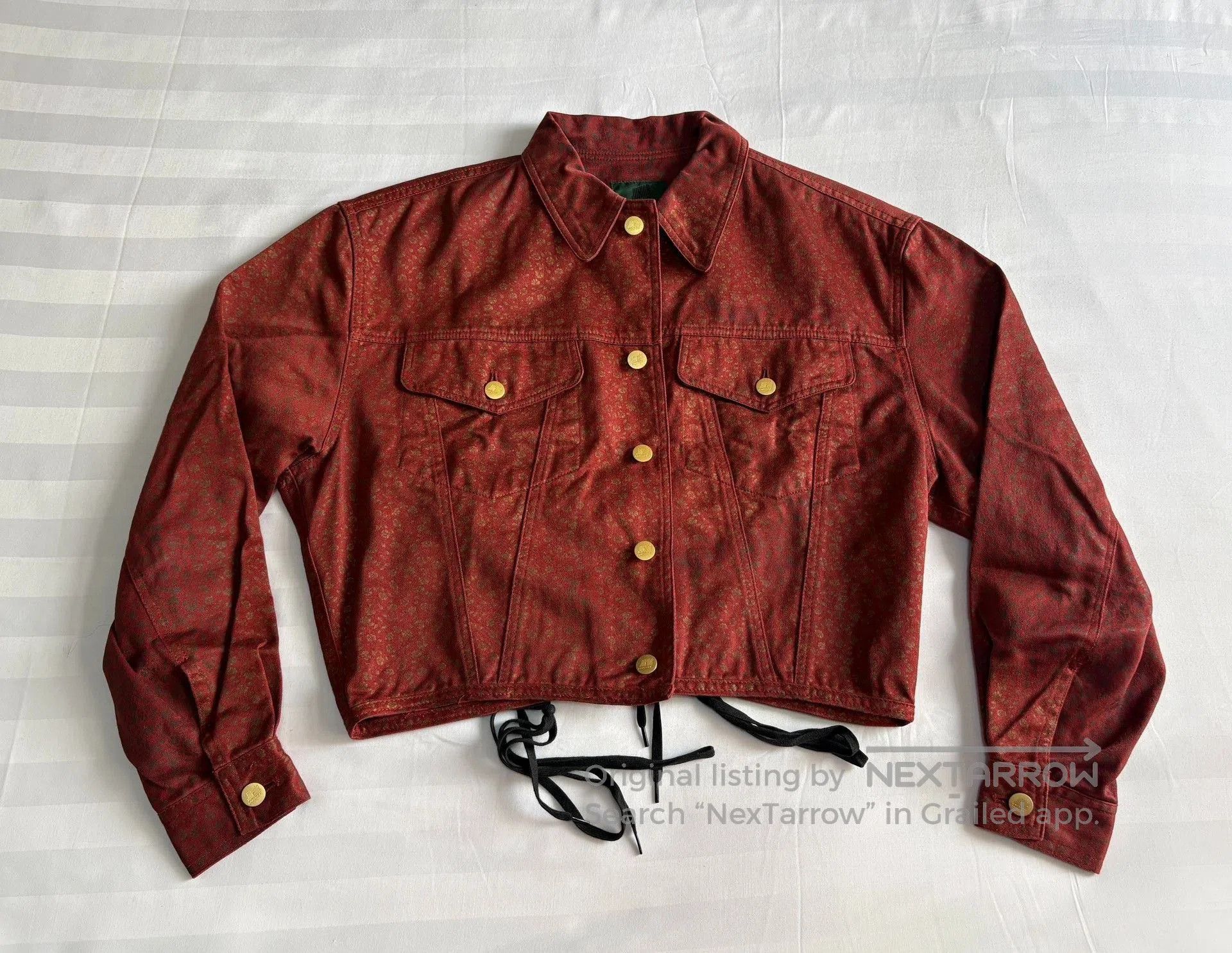 Jean Paul Gaultier Jean Paul Gaultier Red Floral Ribbon Jacket. Size M / US 6-8 / IT 42-44 - 4 Thumbnail