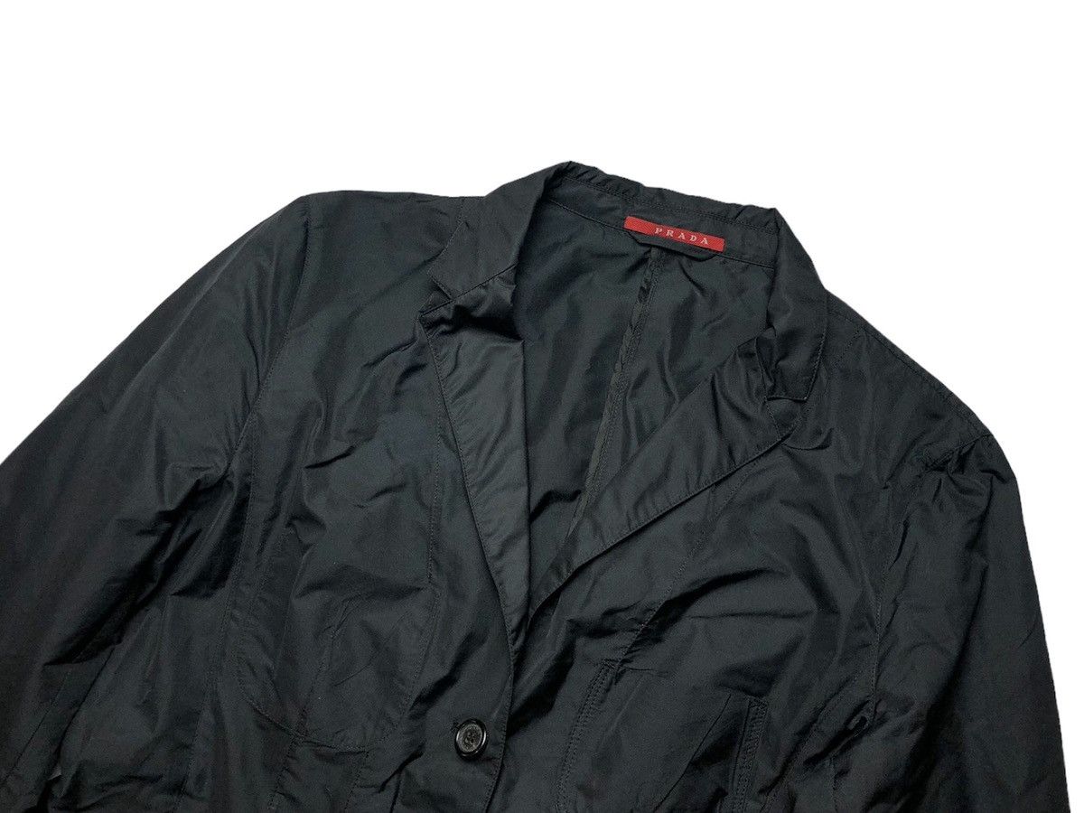 Prada SS07 Prada black tab unlined polyester blazer / jacket Size L / US 10 / IT 46 - 4 Thumbnail