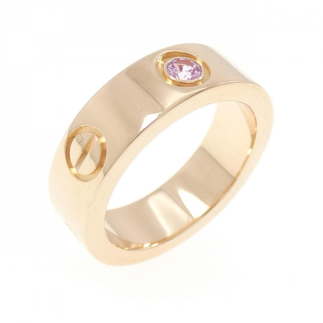 Cartier Cartier Cartier Love 750 Pink Gold Sapphire Ring Size 9 Precious Metal Ring CRB4064400 DUTY FREE for USA Size ONE SIZE - 1 Thumbnail