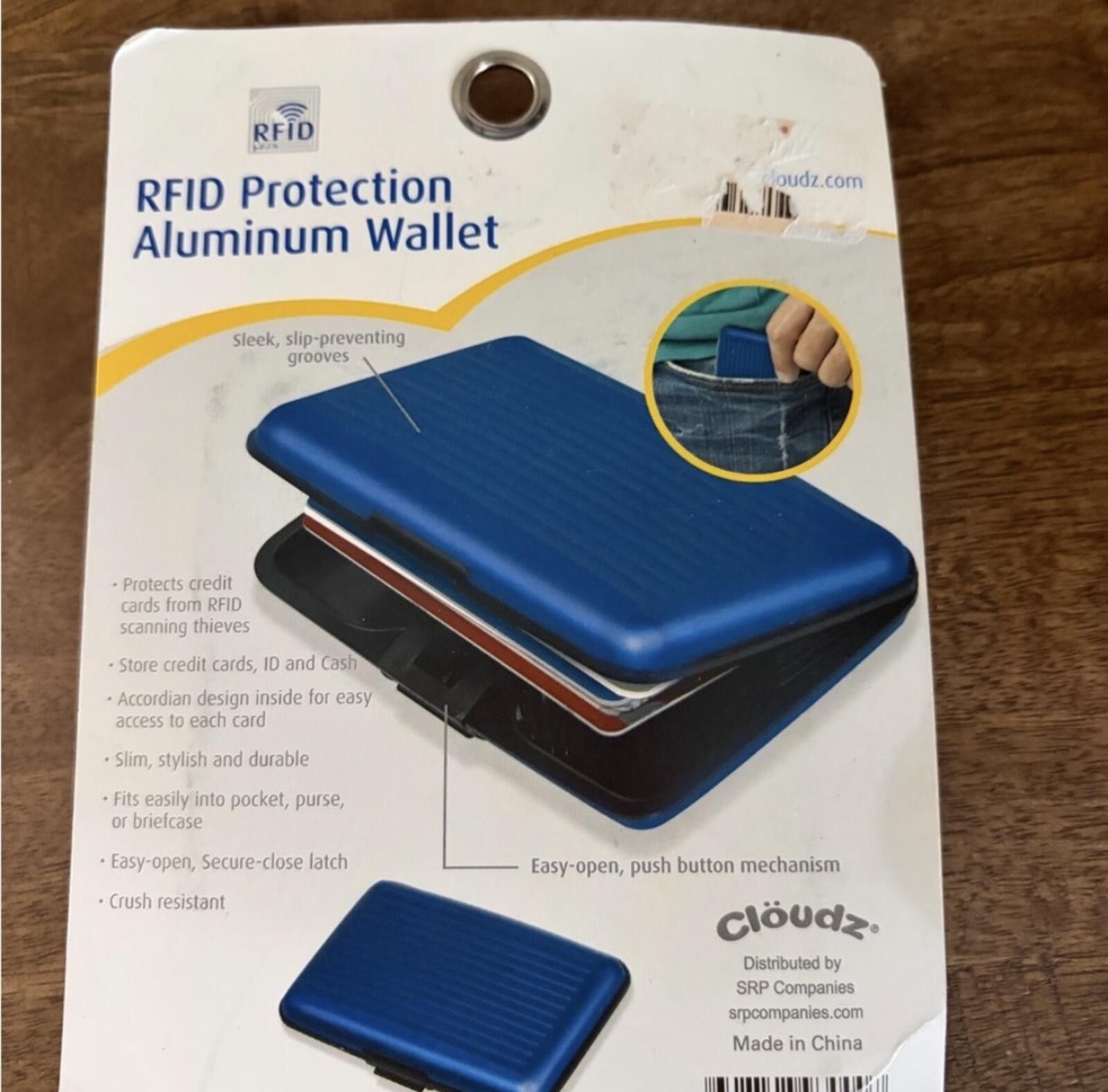 Cloud Kicker New CLOUDZ Blue RFID Protection Aluminum Wallet Size ONE SIZE - 2 Thumbnail