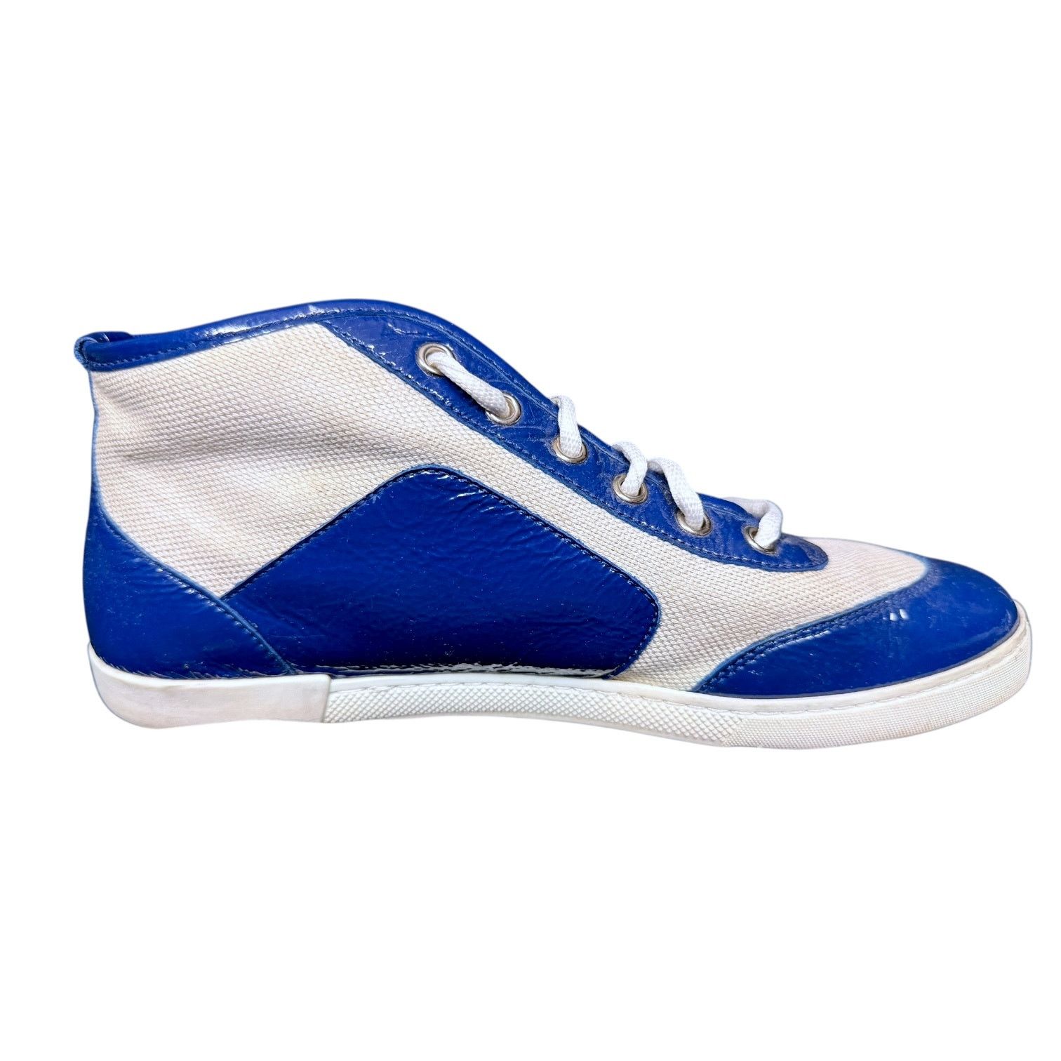 Gucci Men's Gucci Canvas/Patent Leather Hi-Top Shoes US 6 $795 Size US 6 / EU 39 - 6 Thumbnail