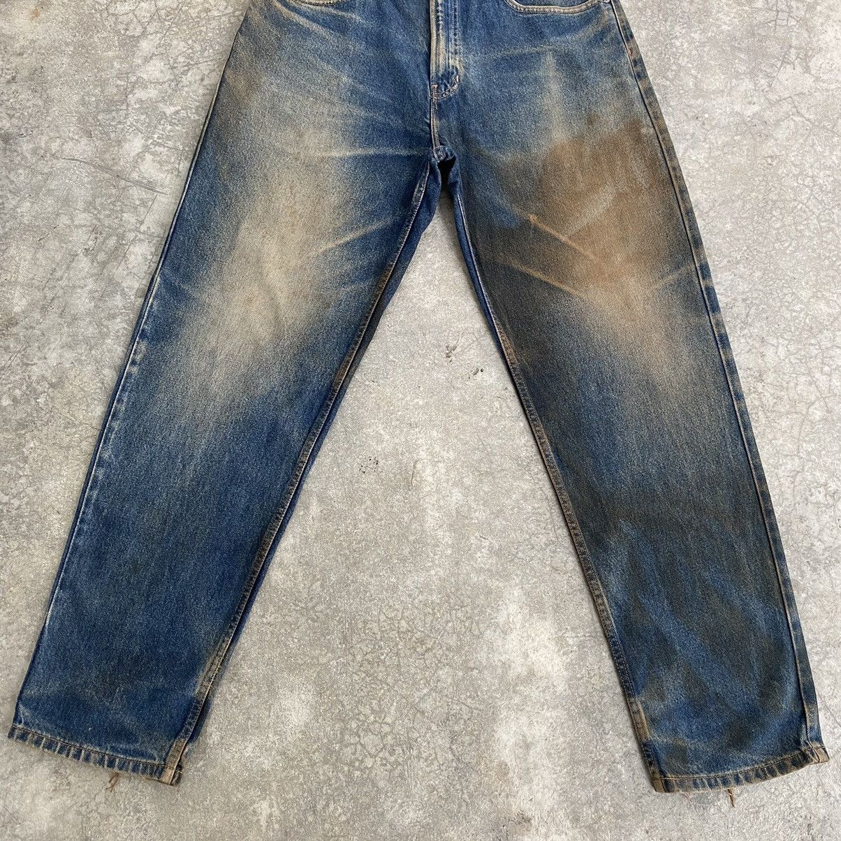 Tommy Hilfiger VTG 90’s Tommy Hilfiger Mud Blue Dirty Baggy Denim Jeans Size US 32 / EU 48 - 3 Thumbnail