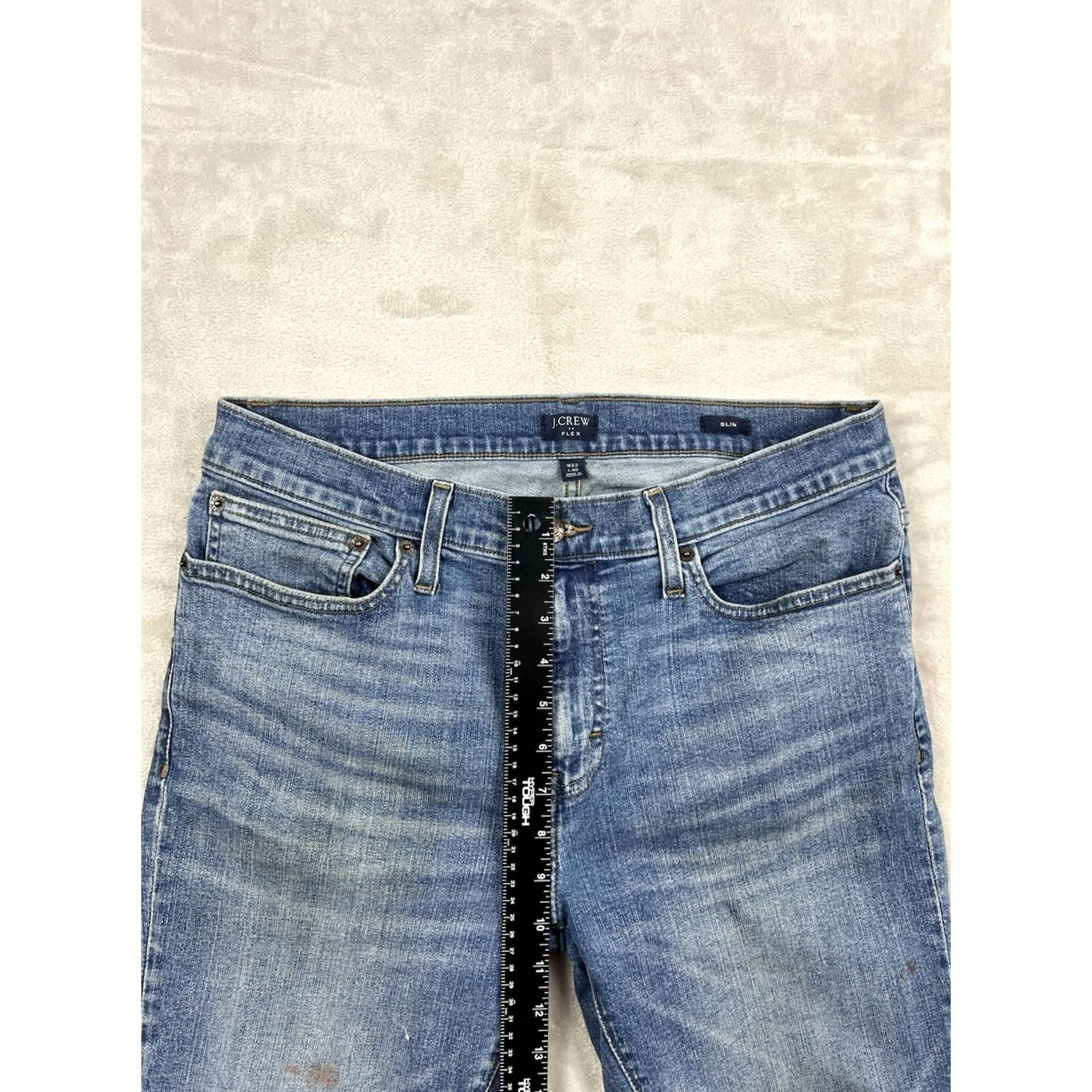 J.Crew J.CREW Jeans Slim Fit Medium Wash Men 33x30 5-Pocket Denim Casual Stretch Jeans Size US 33 - 4 Thumbnail