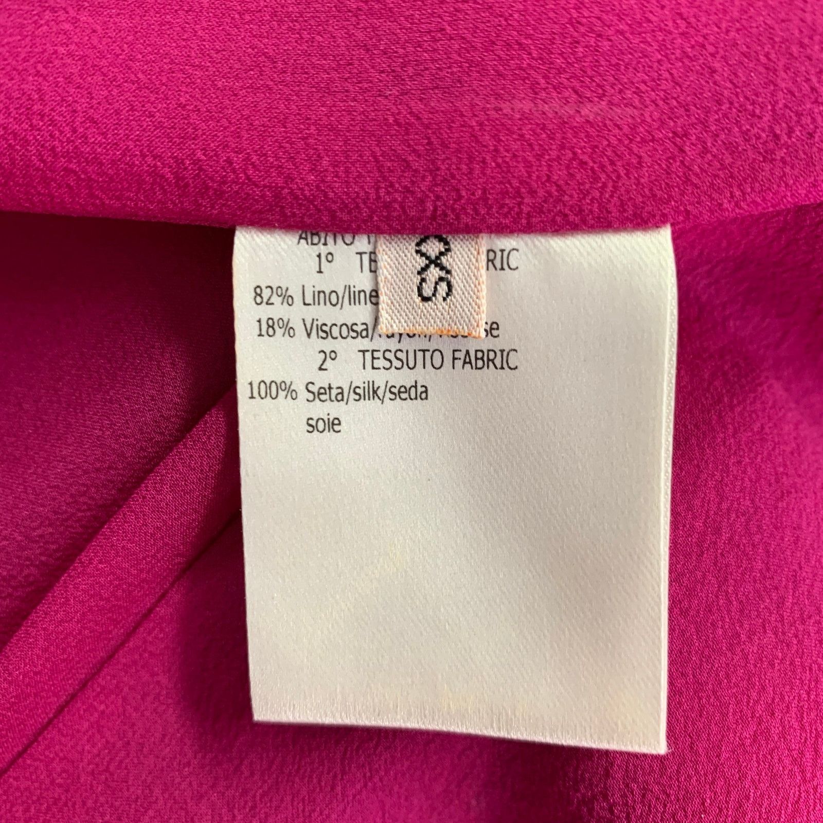 Giambattista Valli GIAMBATTISTA VALLI Raspberry Linen Woven Sleeveless Dress Size XXS / US 00 / IT 34 - 8 Thumbnail