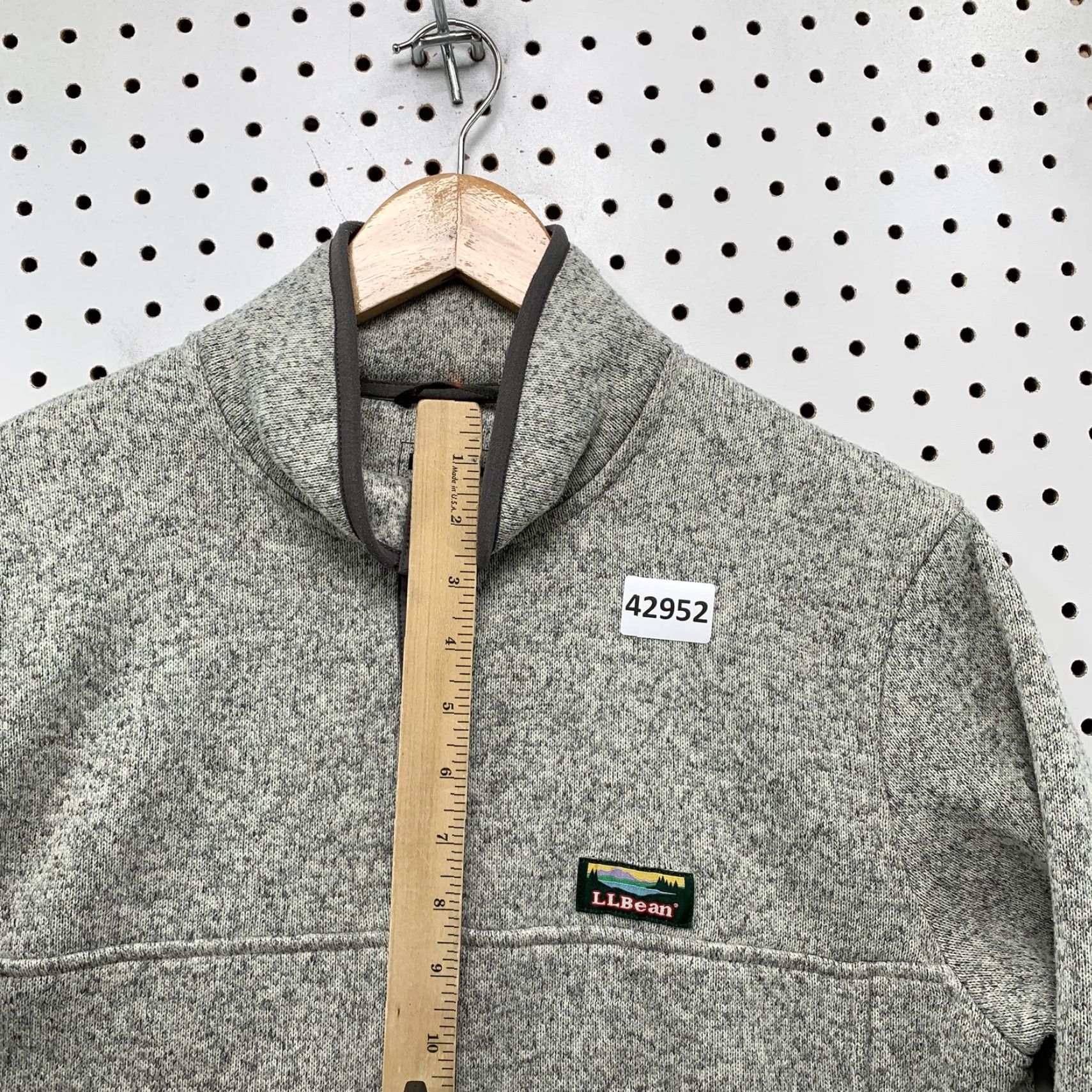 Vintage L.L.Bean 1/4 Snap Fleece Sweater Mens Medium Gray Casual Pullover Size US M / EU 48-50 / 2 - 5 Thumbnail