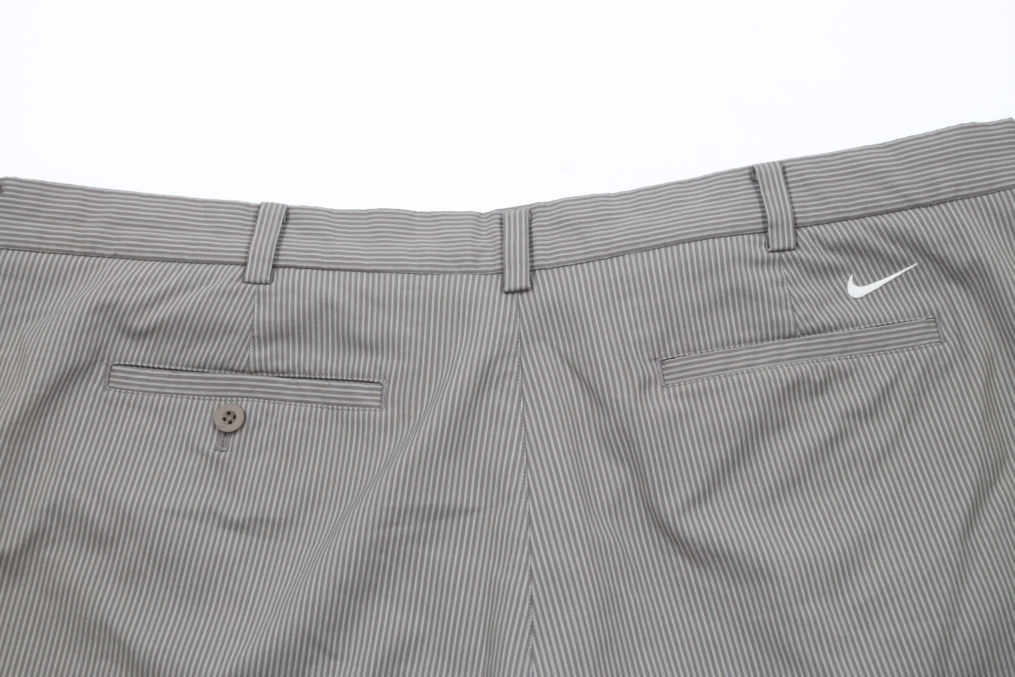Nike × Vintage Nike Golf Striped Flat Front Tech Golfing Chino Shorts Gray Size US 42 / EU 58 - 10 Thumbnail