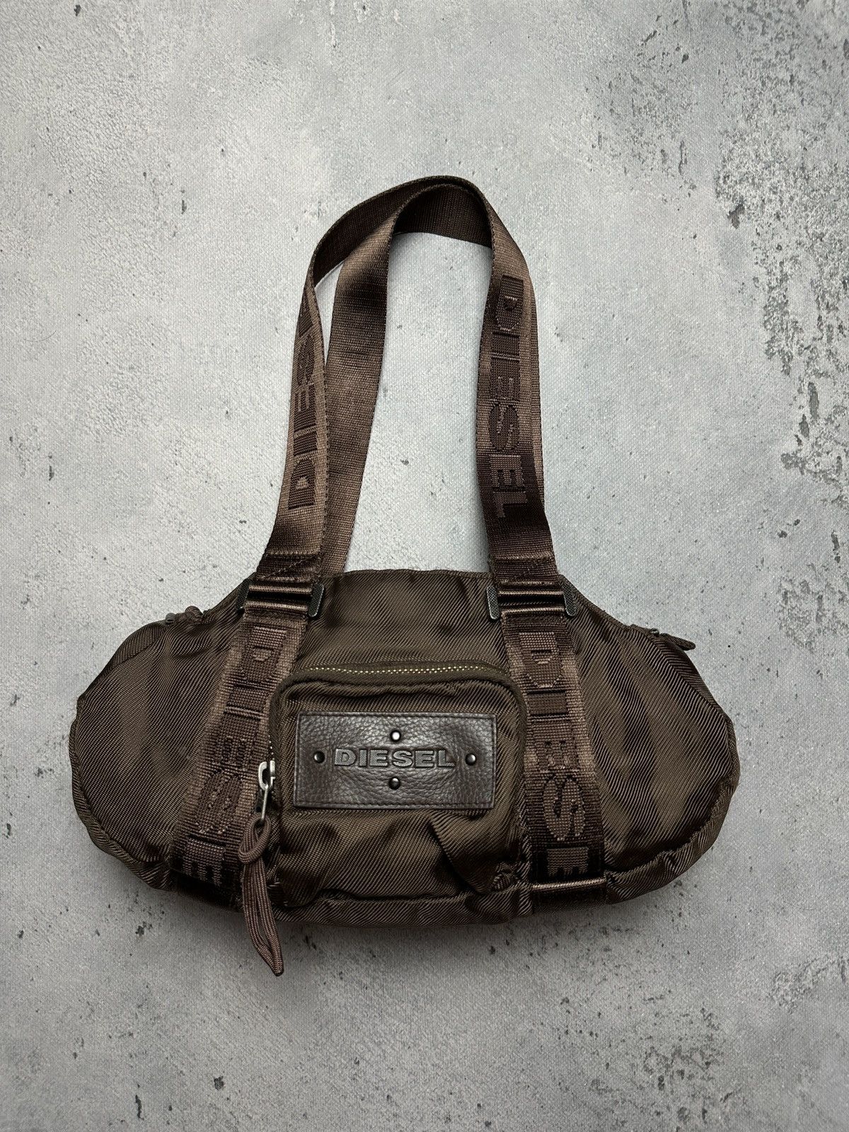 00s DIESEL leather tote bag 大きかれ grunge Y2K