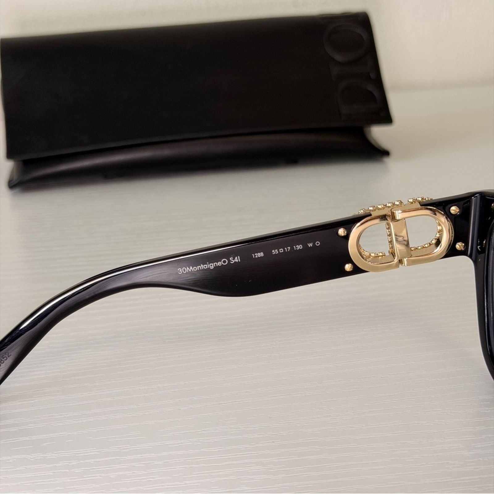 Dior New! Dior Women's Glasses in Black, 30MontaigneO S4I 12BB Size ONE SIZE - 10 Thumbnail
