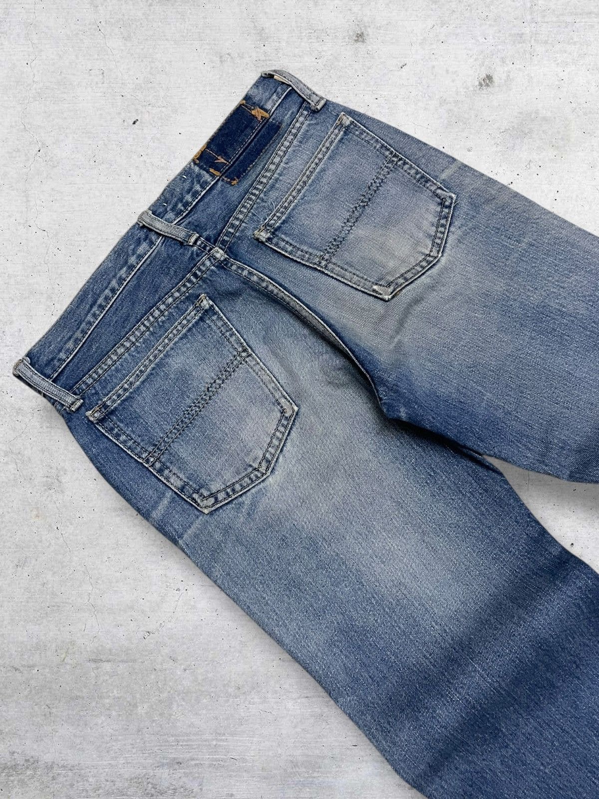 Big John VINTAGE 80S BIG JOHN DESIGNER FLARED CUT DISTRESSED DENIM Size US 28 / EU 44 - 13 Thumbnail