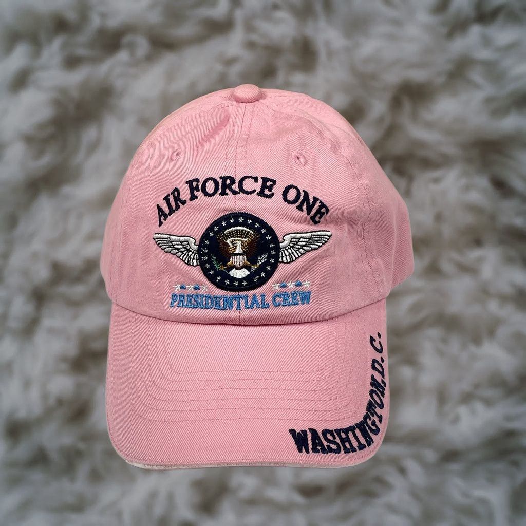 Pinko Triple Timber Air Force One Baseball Cap Pink Womens One Size Adjustable Strap Back Hat Cap Pink Size ONE SIZE - 1 Thumbnail
