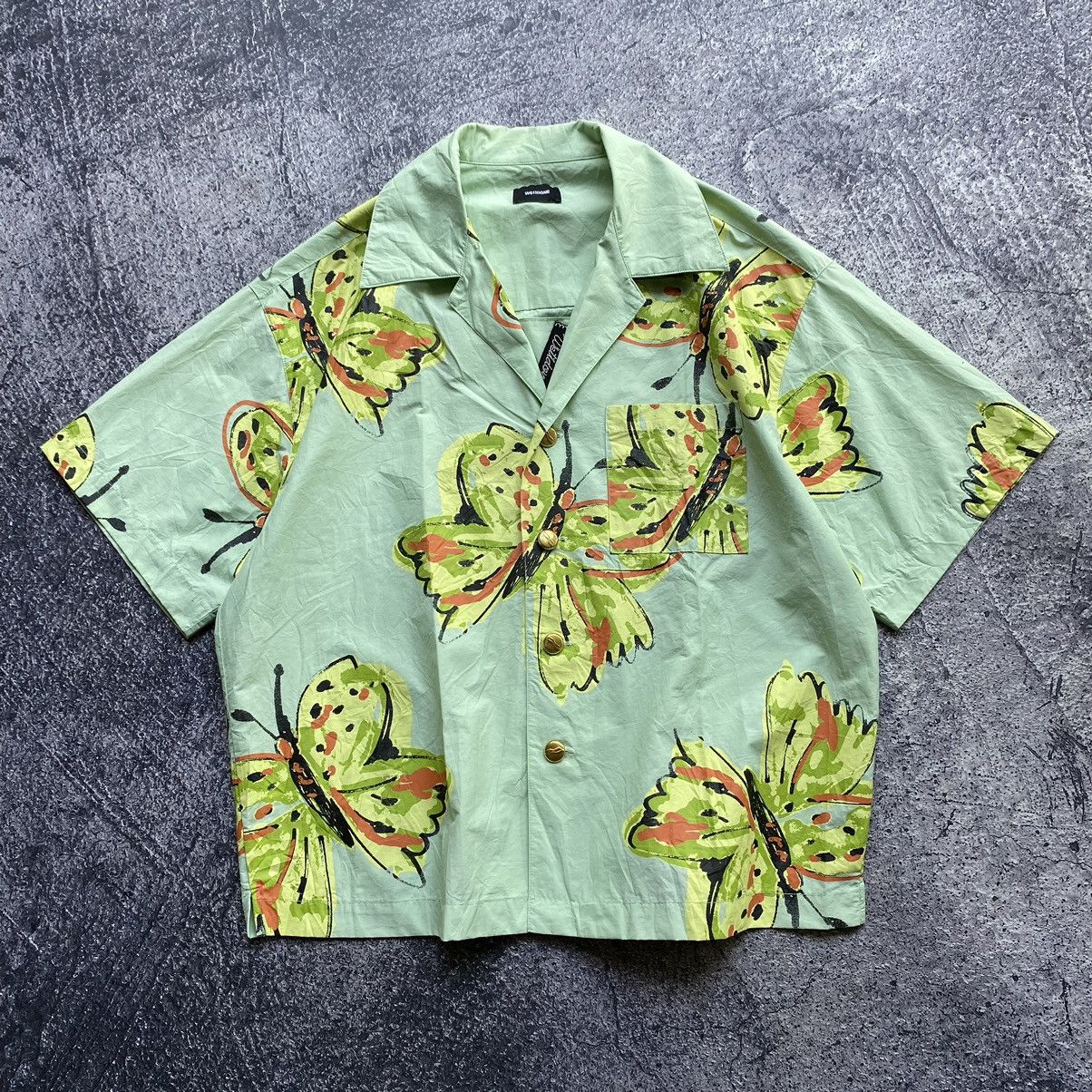 WE11DONE WE11DONE Mint Scribble Butterfly Short Sleeve Shirt Size US S / EU 44-46 / 1 - 2 Thumbnail