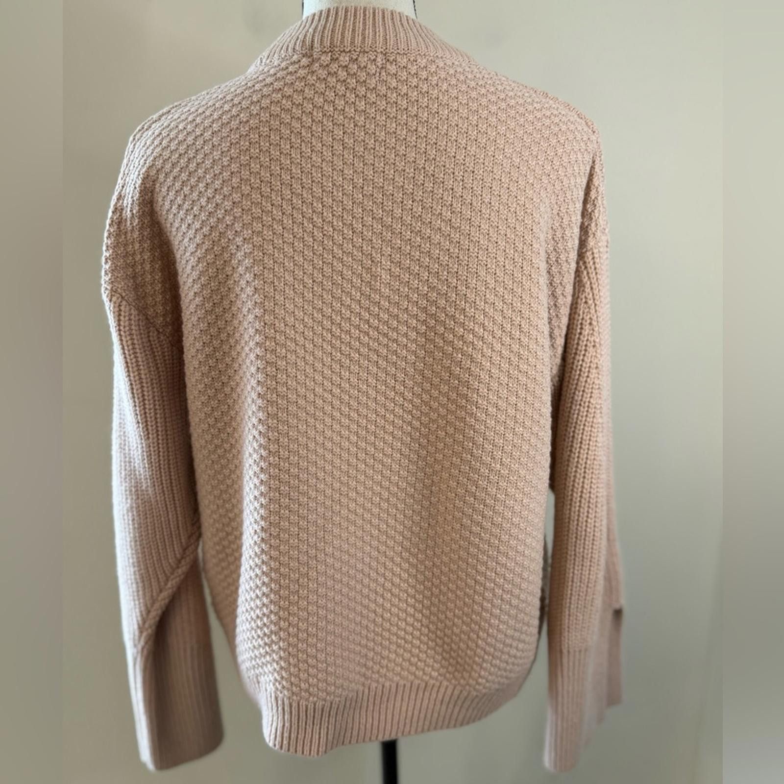 Topshop TOPSHOP pinkish tan sweater checkered ribbed knit SZ 4 Size S / US 4 / IT 40 - 4 Thumbnail