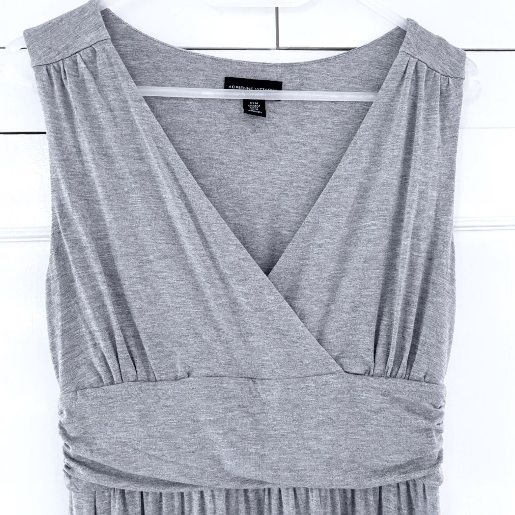 Vintage Adrienne Vittadini Jersey Dress Women’s Grey Knee Length M Size M / US 6-8 / IT 42-44 - 3 Thumbnail