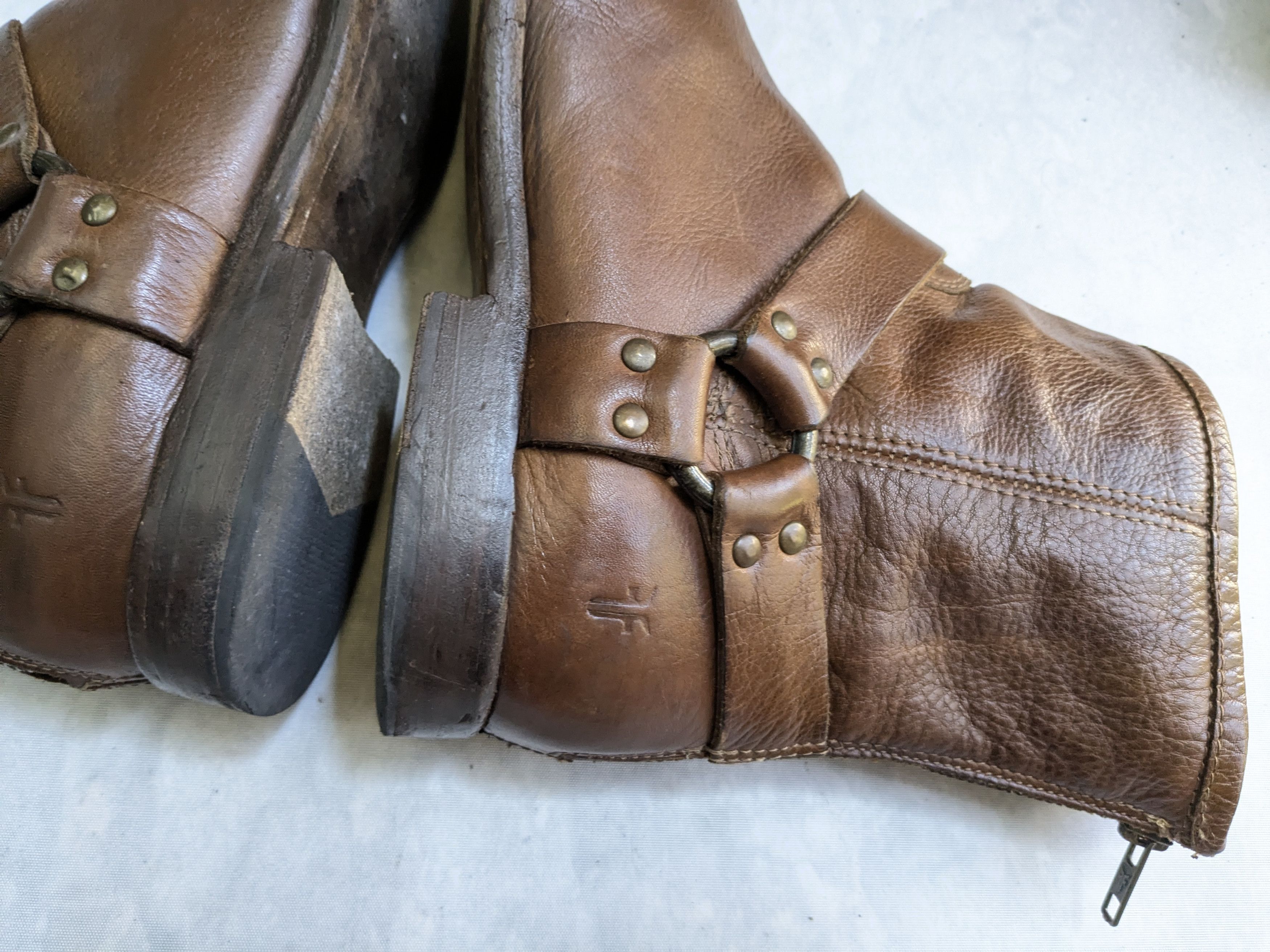 Frye Frye Harness Brown 10.5 D Leather Strap Buckle Size US 10.5 / EU 43-44 - 12 Thumbnail
