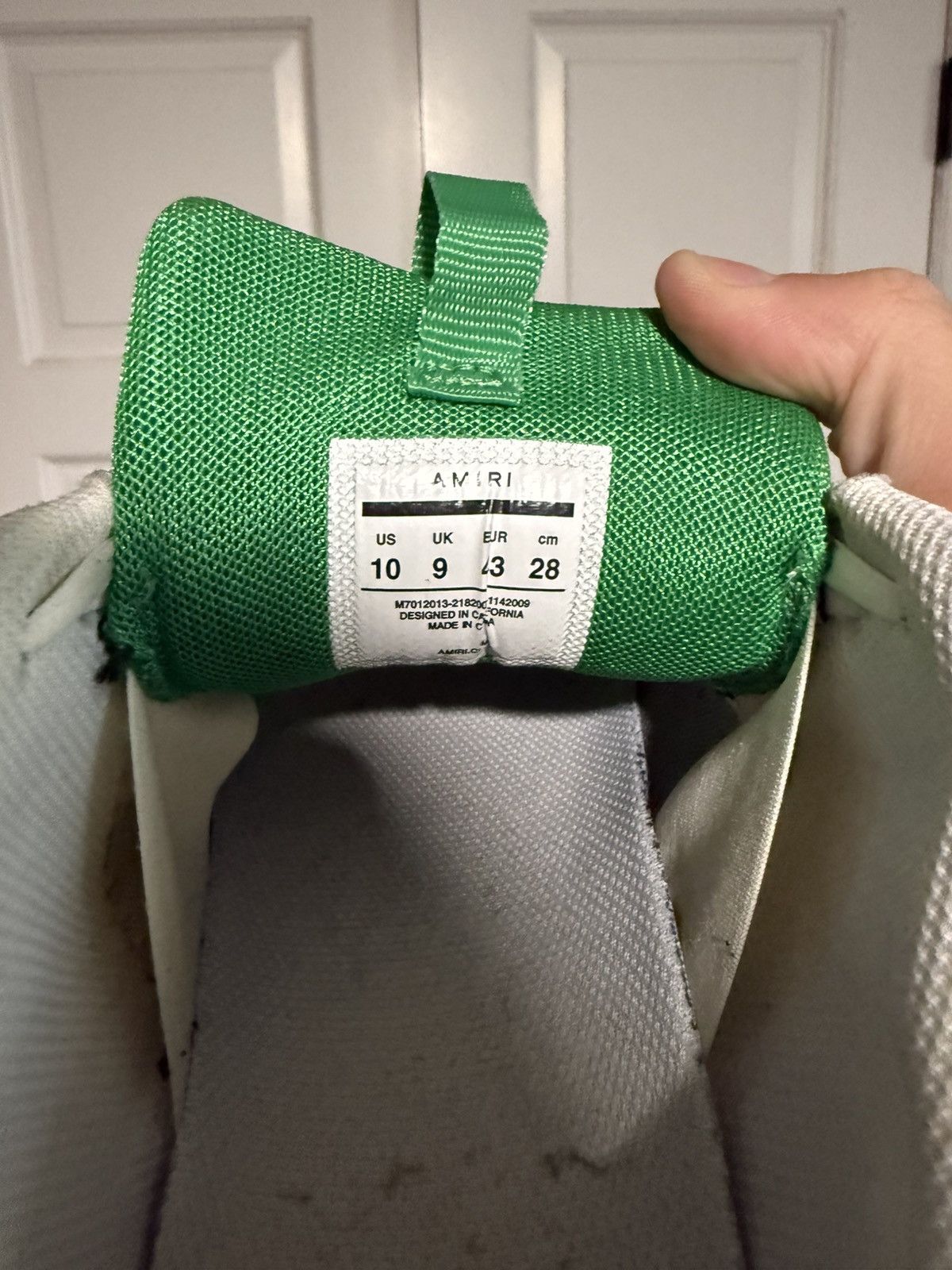 Amiri Amiri Cream/Green Bone Sneakers Size US 10 / EU 43 - 7 Thumbnail