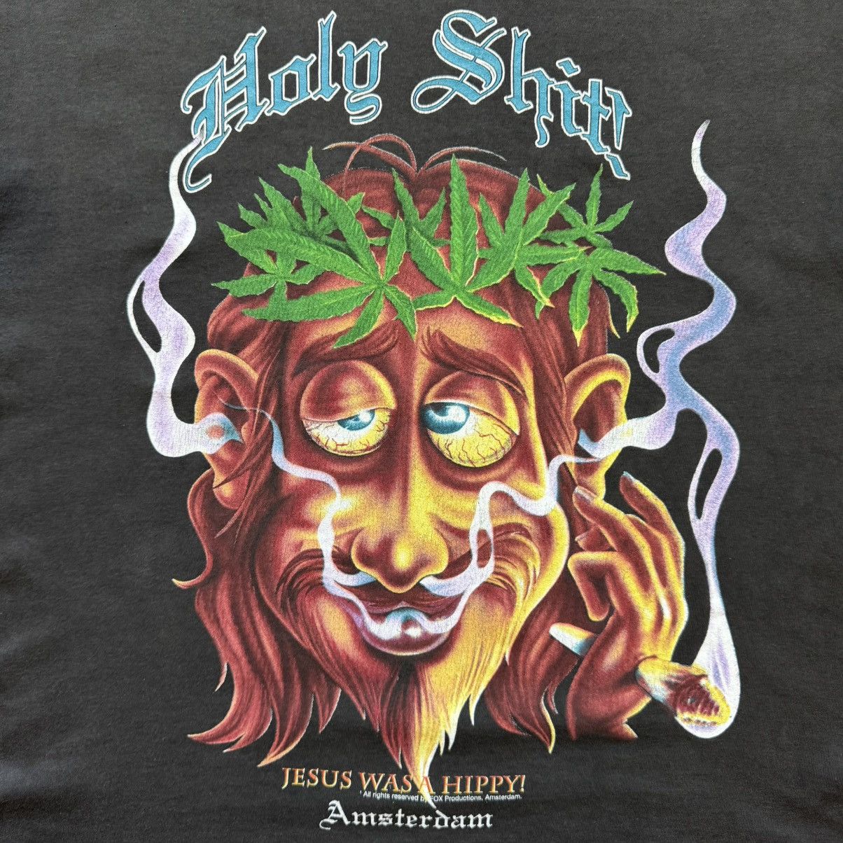 Vintage VTG 90s Mens M/L "HOLY SH*T JESUS WAS A HIPPY!" Stoner Tee Size US M / EU 48-50 / 2 - 2 Thumbnail