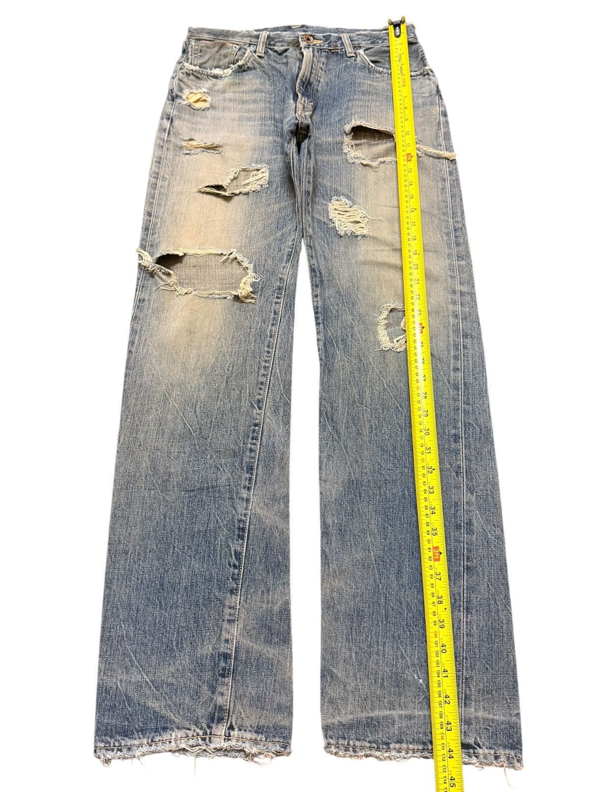 Edwin Vintage Edwin 505 Selvedge Mud Wash Faded Distressed Style Size US 31 - 15 Thumbnail