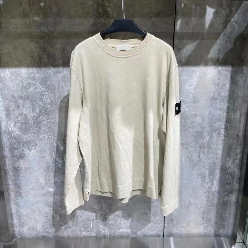 Stone Island Stone Island White Cotton Long Sleeve Sweatshirt 0089 Size US L / EU 52-54 / 3 - 1 Thumbnail