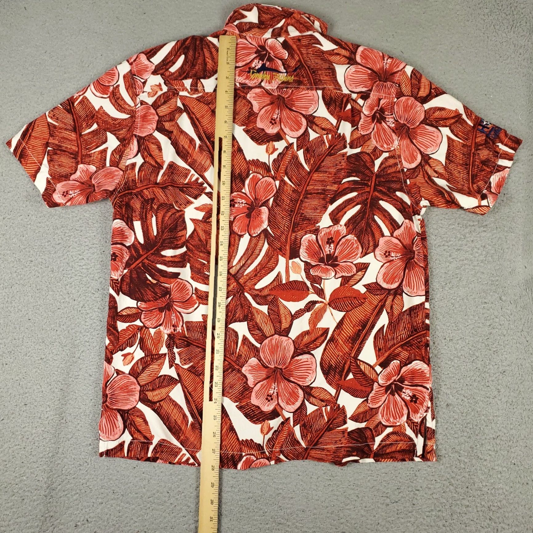 Tommy Bahama Tommy Bahama Shirt Mens M Red Floral Silk Hawaiian Button-Up Shirt Size US M / EU 48-50 / 2 - 6 Thumbnail