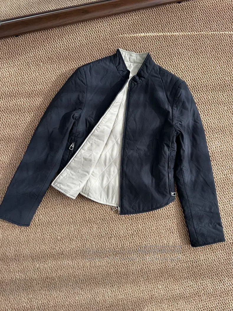 Hermes Hermes Bicolor simple chevron pattern cotton coat jacket, Size M / US 6-8 / IT 42-44 - 1 Thumbnail