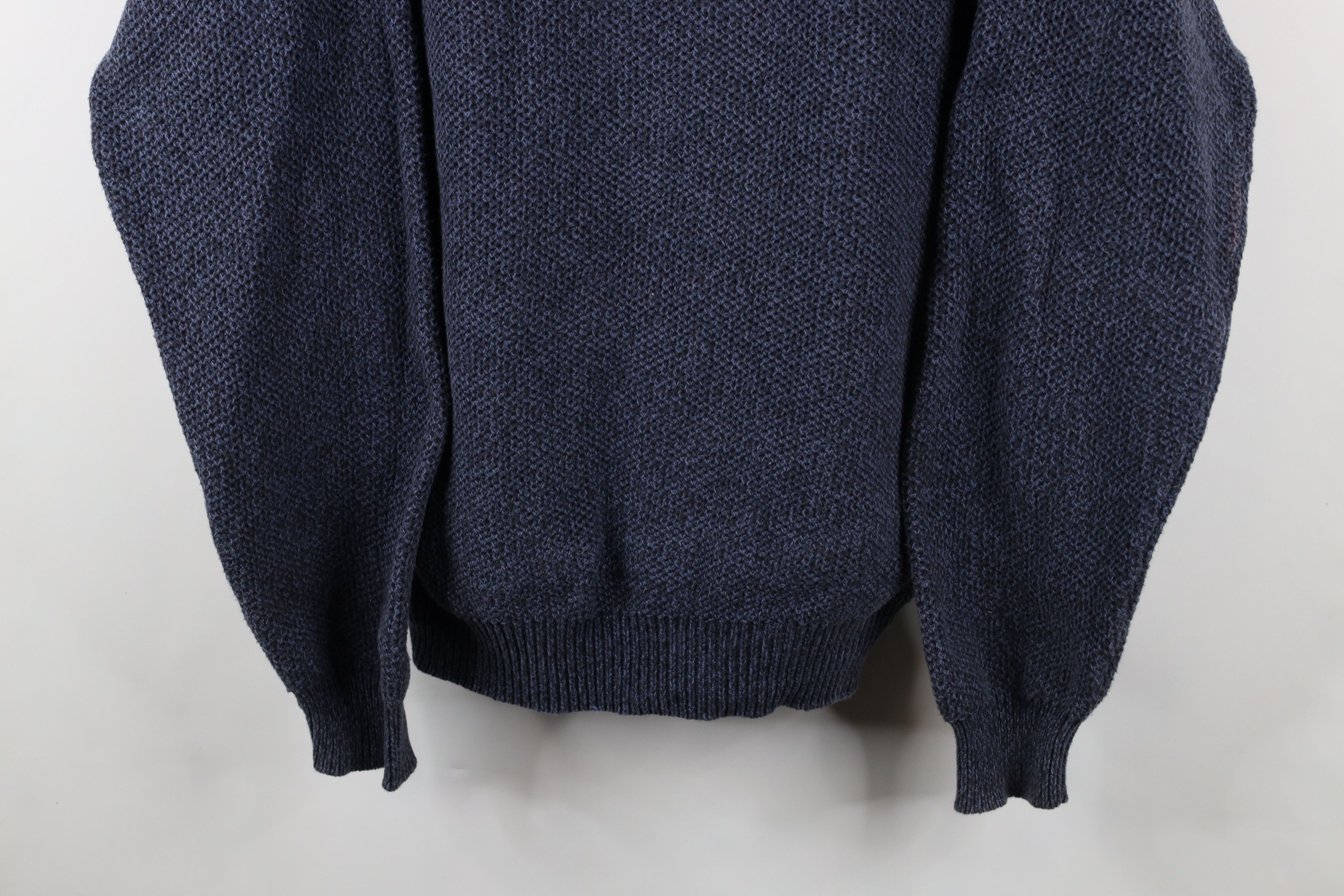 Vintage Vintage 90s Streetwear Thermal Waffle Knit Sweater Blue Size US XXL / EU 58 / 5 - 4 Thumbnail