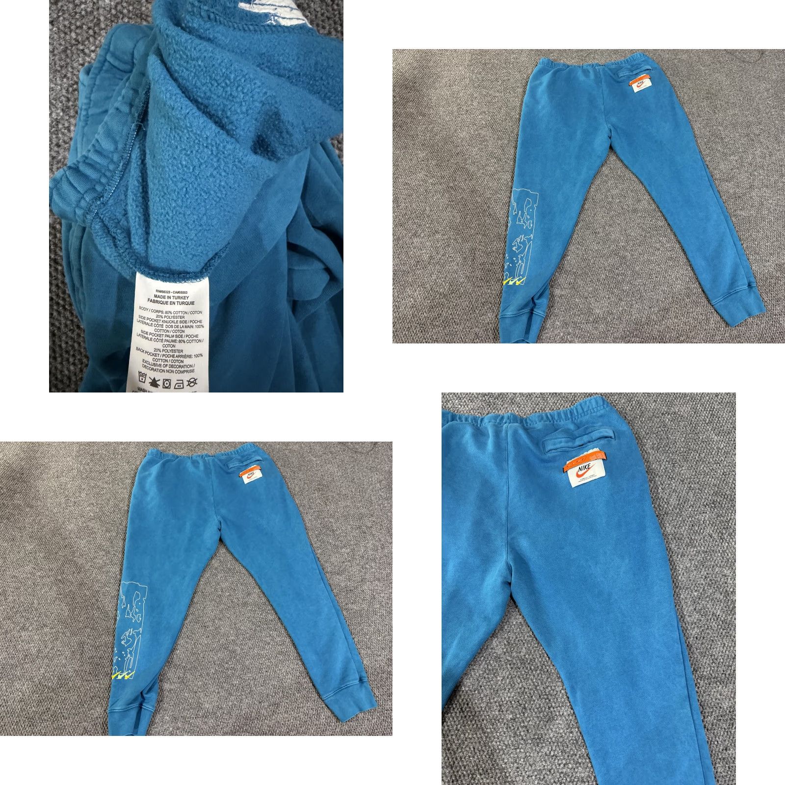 Nike Nike Sweatpants Mens XL Blue Fleece Joggers Just Do It Graphic Athletic Pants Sportswear Size US 36 / EU 52 - 8 Thumbnail