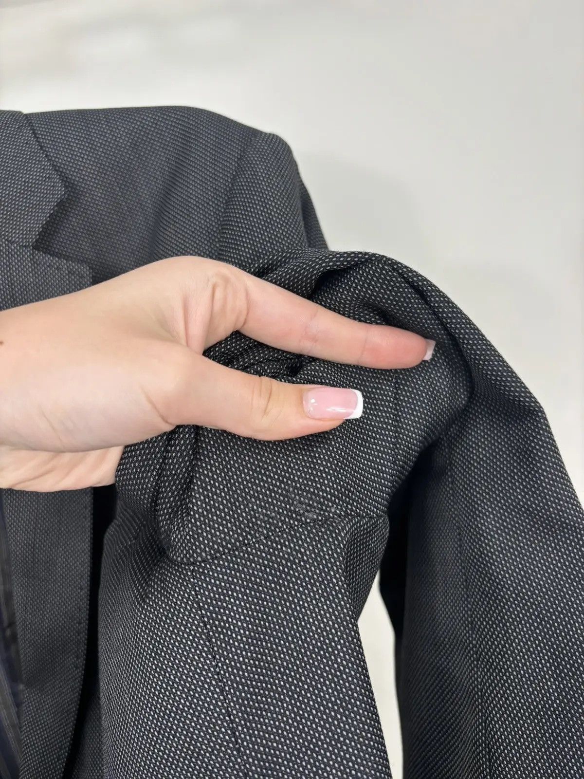 Dolce & Gabbana × Vintage Vintage Dolce & Gabbana Birdseye Pattern Wool Blazer Jacket Size 42R - 9 Thumbnail