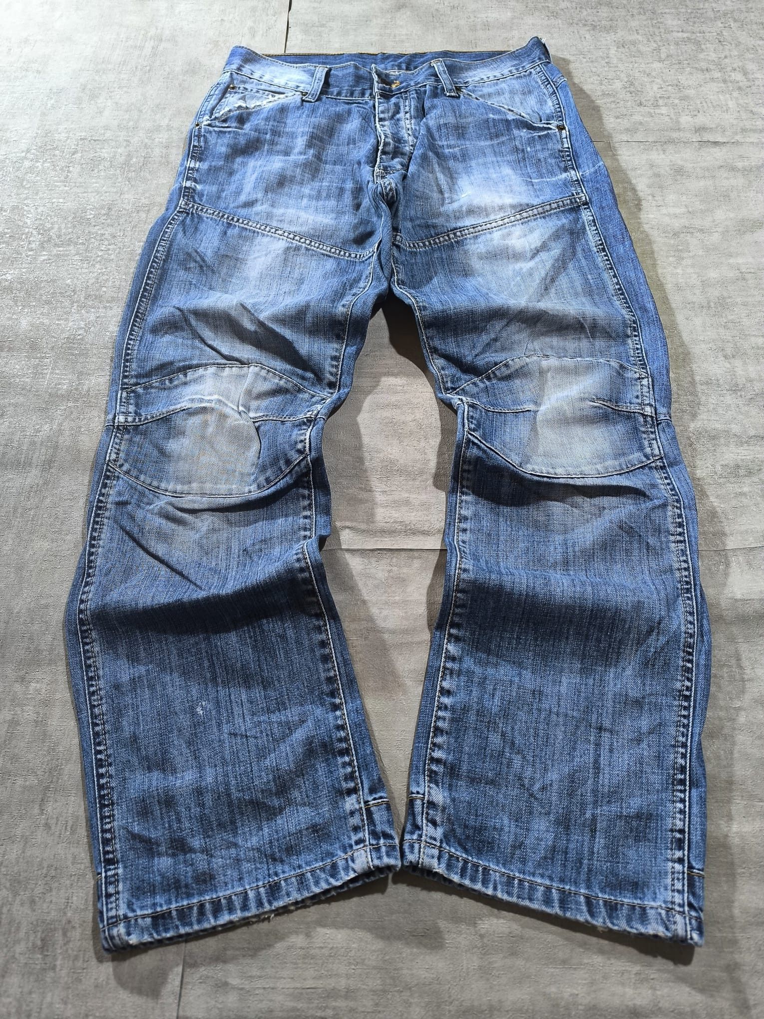 Vintage VINTAGE 3D KNEE DISTRESSED JEANS Size US 32 / EU 48 - 1 Thumbnail