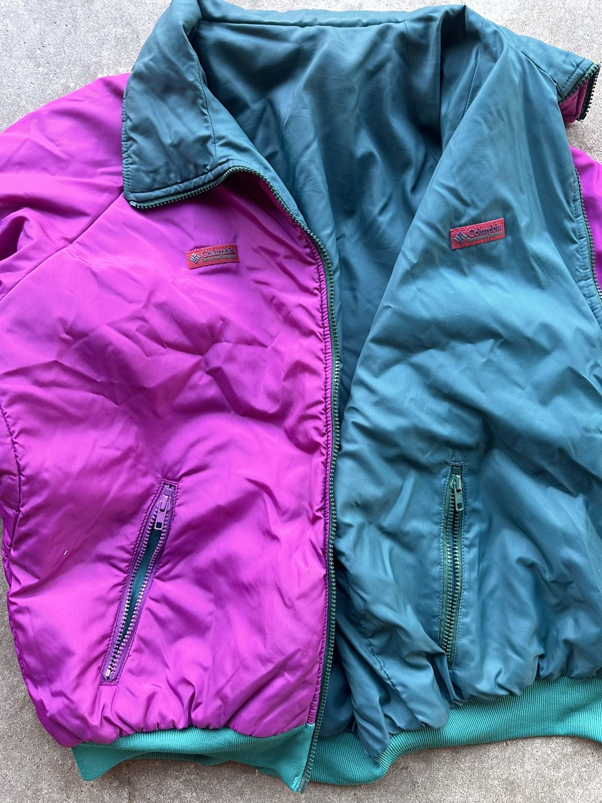Columbia × Vintage Vintage Reversible Columbia Bomber Jacket Size US L / EU 52-54 / 3 - 4 Thumbnail