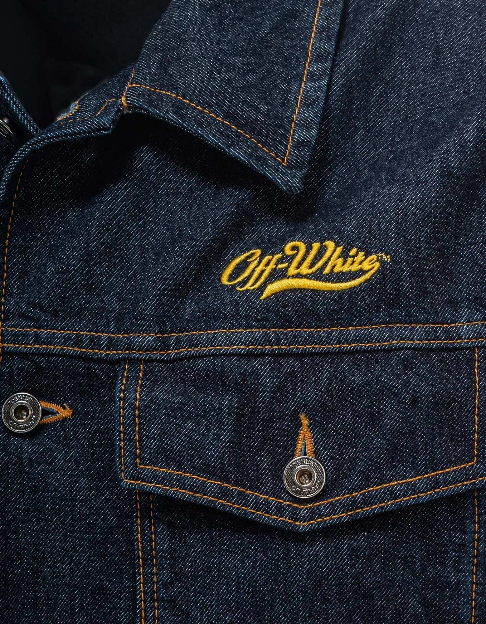 Off-White Off-White Blue Wave Off Utility Denim Jacket Size US M / EU 48-50 / 2 - 3 Thumbnail