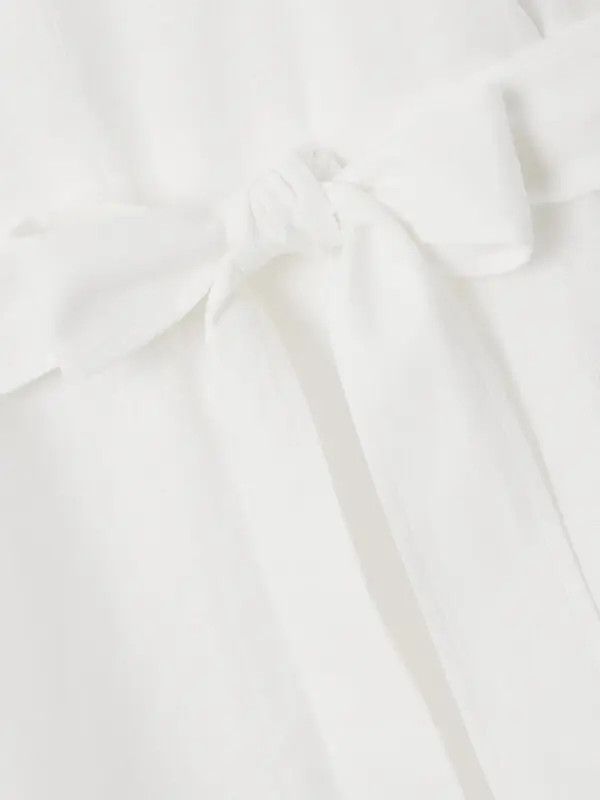 Loro Piana o1srvl11e0526 FAN6973 Mina Dress in White Size M / US 6-8 / IT 42-44 - 2 Thumbnail