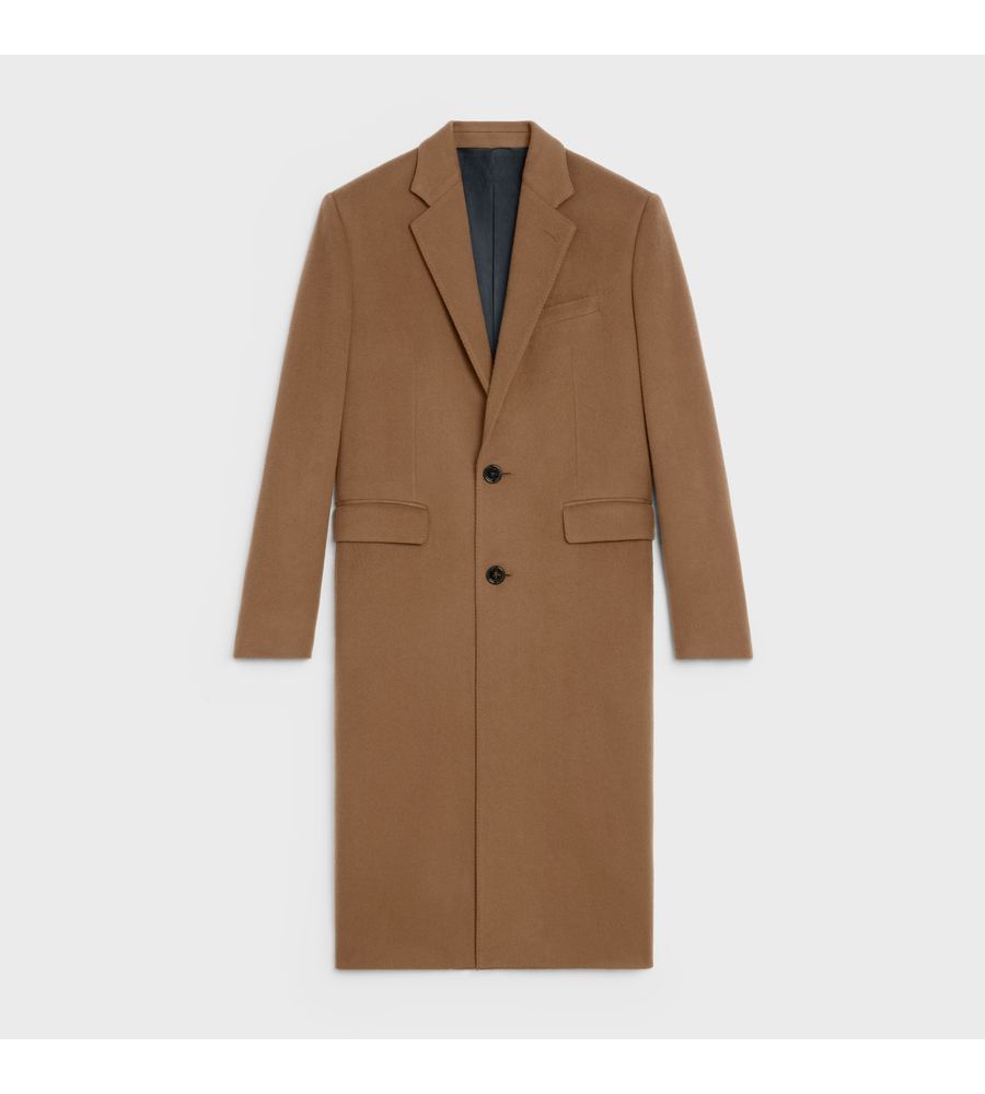 Celine o1loc1c1124 Notch Collar Coat In Escorial Wool in Noisette Size XL / US 12-14 / IT 48-50 - 1 Thumbnail