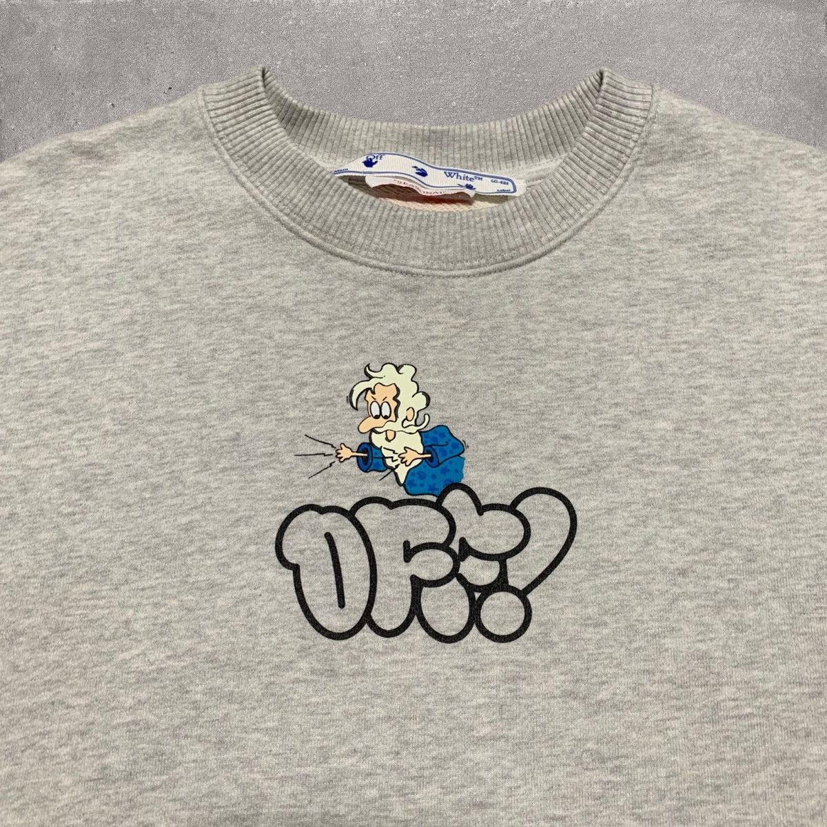 Off-White Off White Medium Wizard Cartoon Graffiti Grey Sweatshirt Size US M / EU 48-50 / 2 - 3 Thumbnail