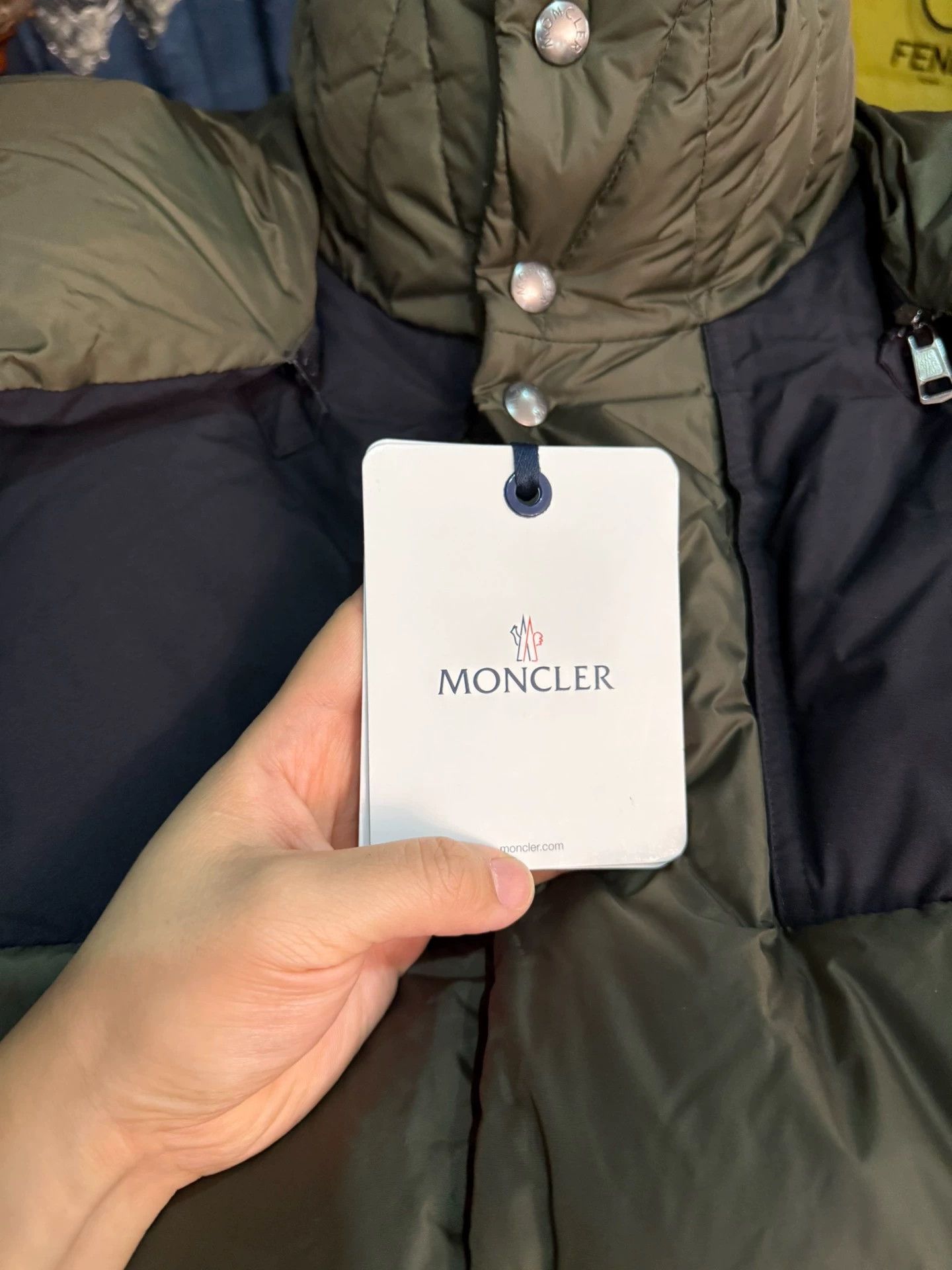 Moncler Moncler Size 1 Oversized Down Jacket Black & Dark Green Size US S / EU 44-46 / 1 - 4 Thumbnail