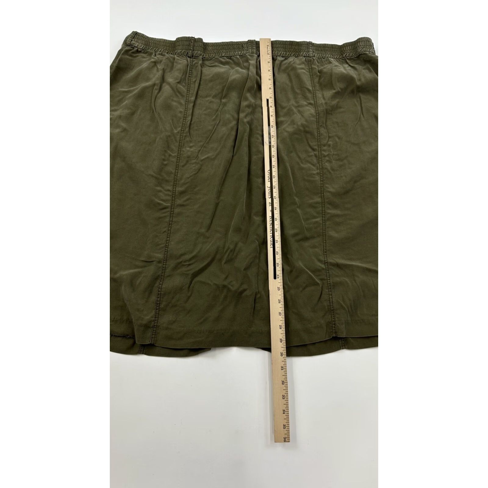 Vintage Lane Bryant Skirt Women’s 26 Plus Green Viscose A-Line Knee Length Womens Size 26" / US 2 / IT 38 - 6 Thumbnail