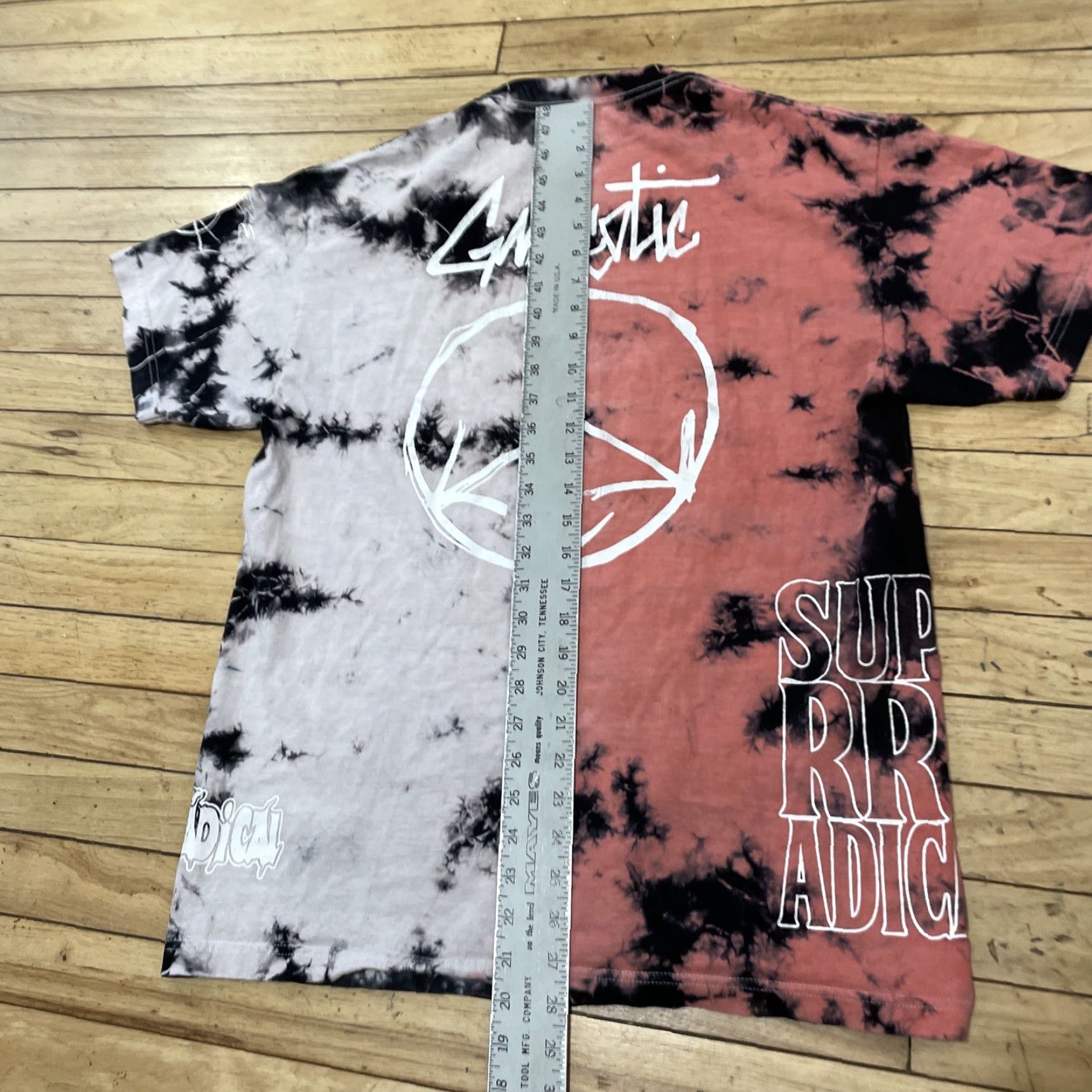 Pinko GNARCOTIC Street Addict Mens L Black Pink Tie Gye Graphic 2side HipHop T-Shirt Shirt Pink Black Logo Crew Neck Short Sleeve Knitرت Size US L / EU 52-54 / 3 - 7 Thumbnail